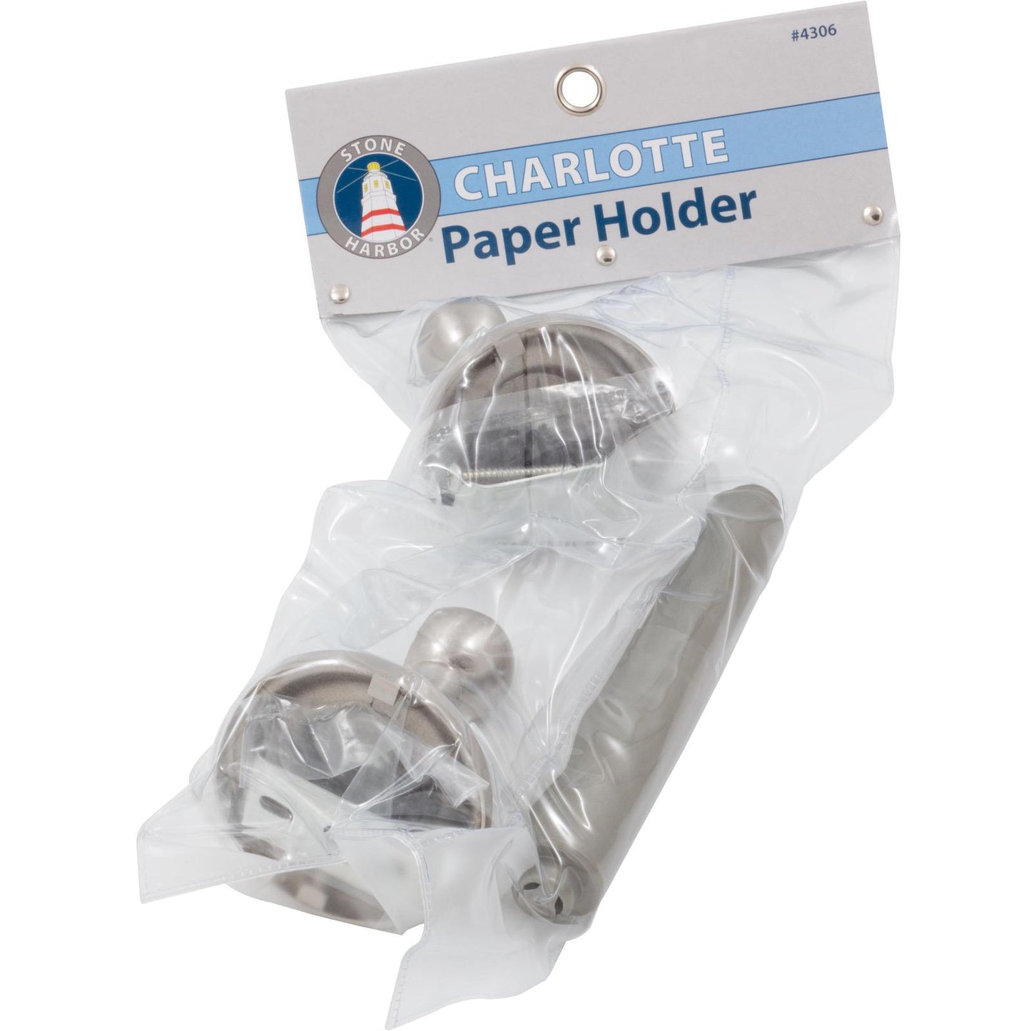 Stone Harbor Hardware Charlotte Paper Holder, Satin Nickel