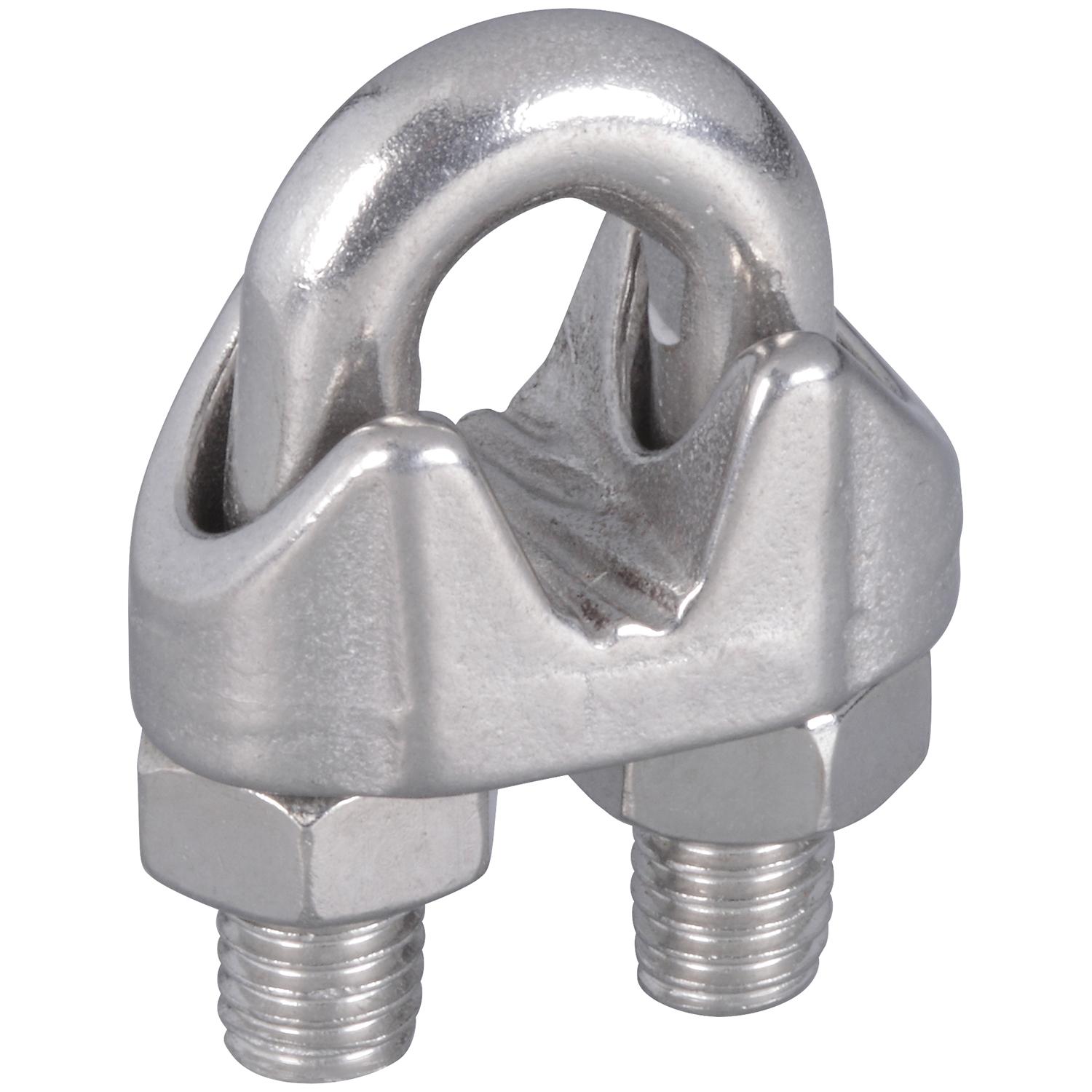 National Hardware - N830-314 4230BC, 1/4" Wire Cable Clamp in Stainless Steel