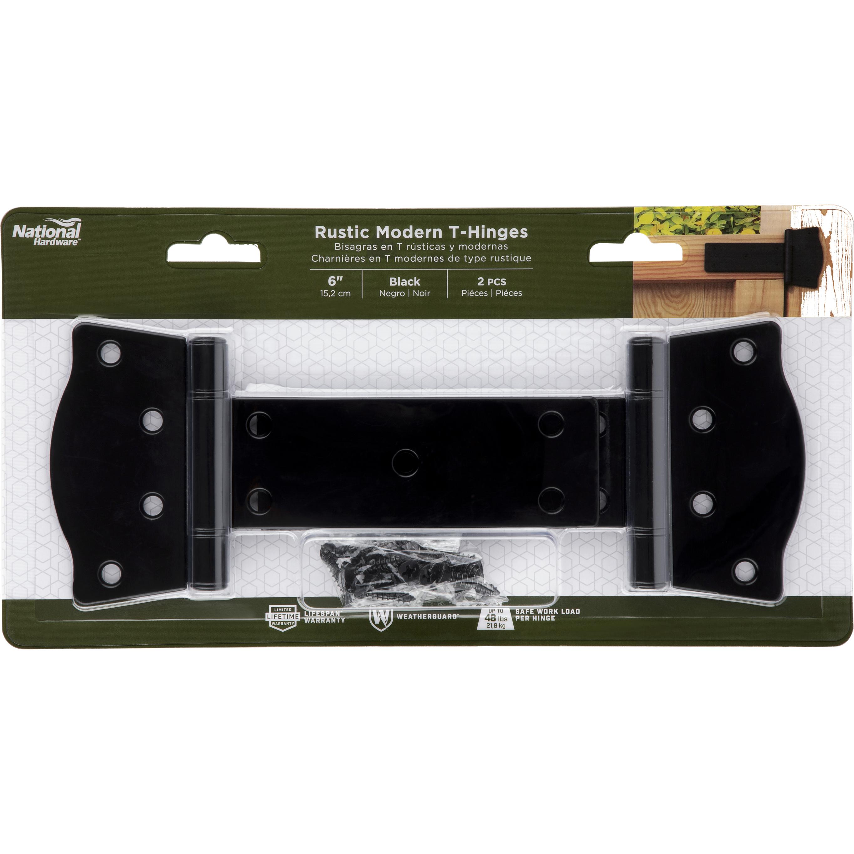 V1143 Rustic Modern T-Hinge - Black