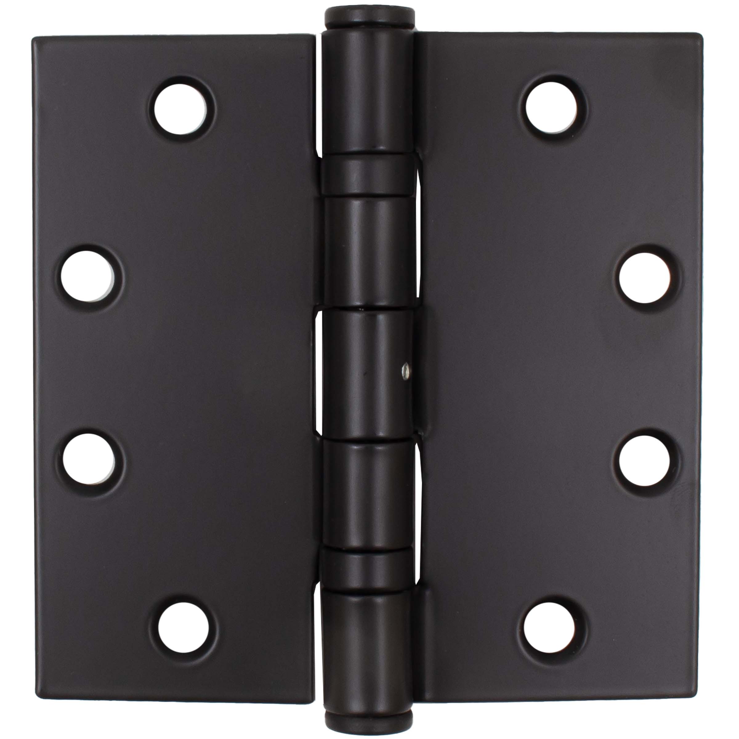 Commercial Grade Ball Bearing Hinge, Non-Removable Pin, 4-1/2 Inches, Square Corner, .134 Gauge