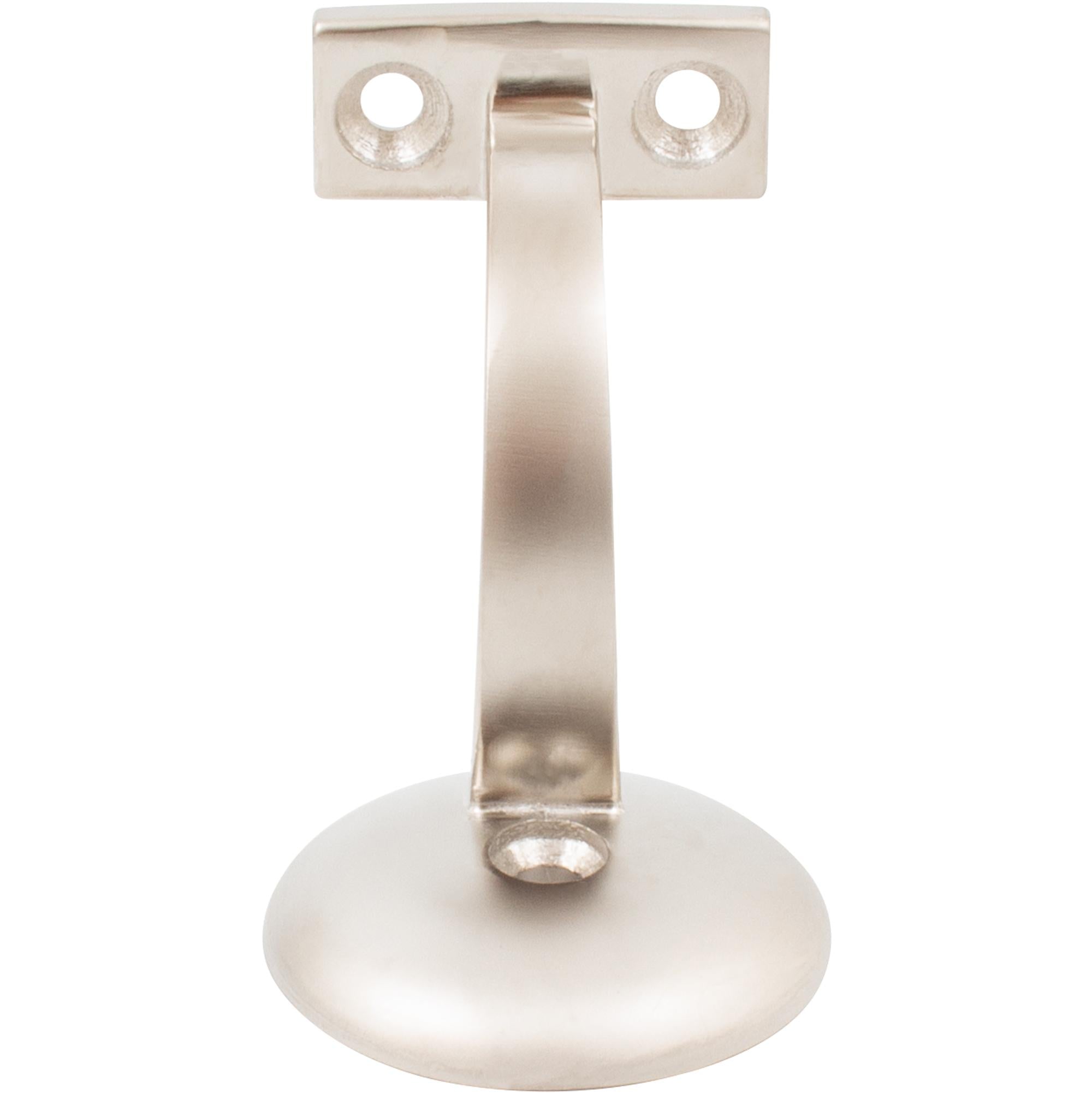 Stone Harbor Hardware Heavy-Duty Aluminum Handrail Bracket with 2-1/8" Round Base, Satin Aluminum