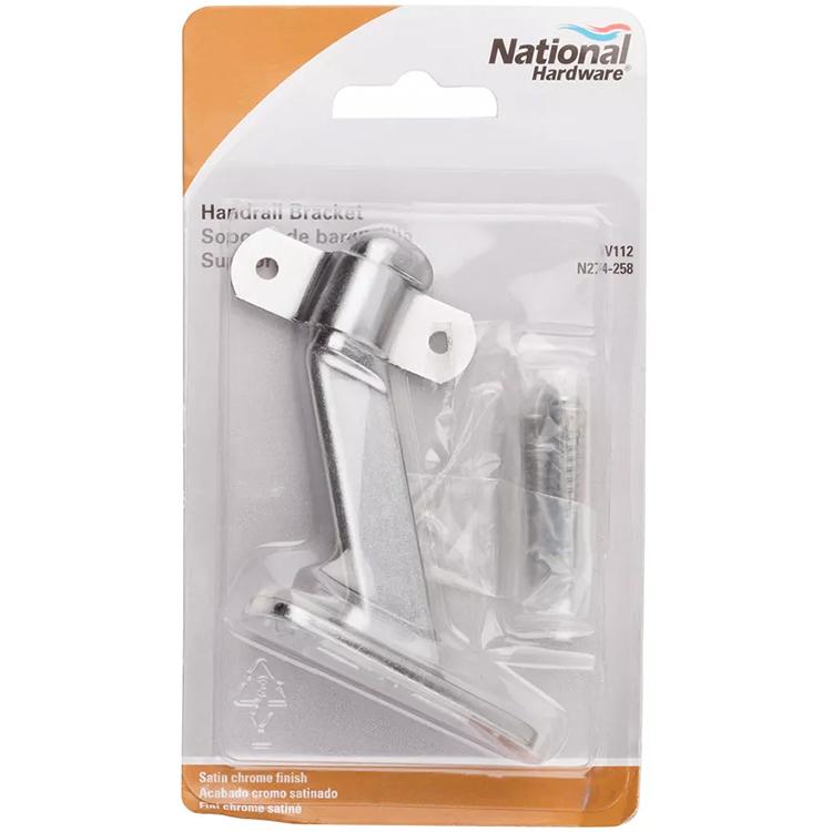 V112 Handrail Bracket - Satin Chrome