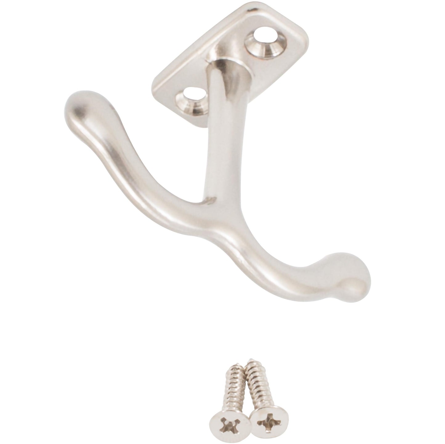 Stone Harbor Hardware Ceiling/Locker Hook, 3-1/8" Wide, 2-1/8" Projection, Satin Nickel