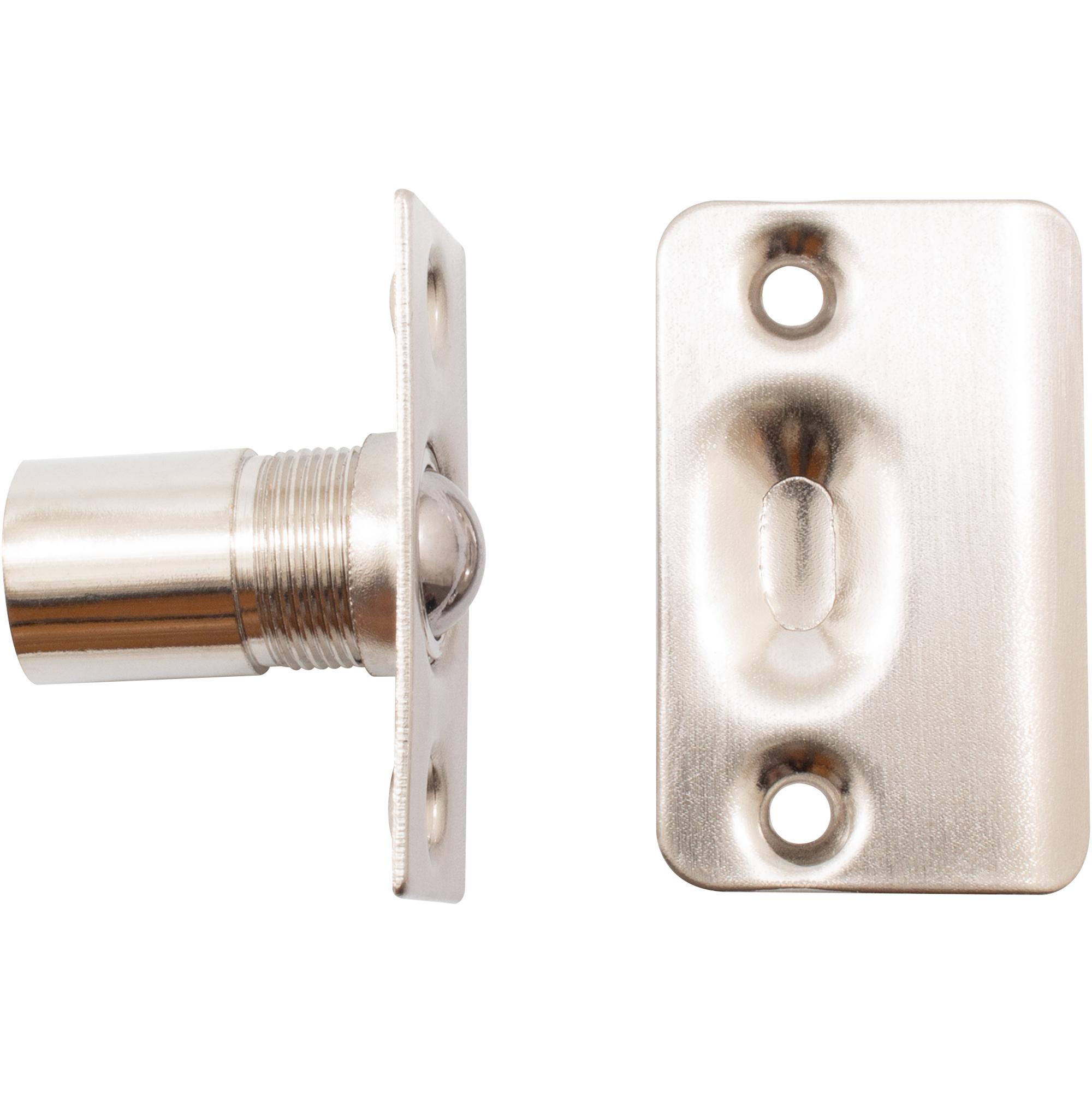 Stone Harbor Hardware Square Corner Dual Adjust Ball Catch, Satin Nickel
