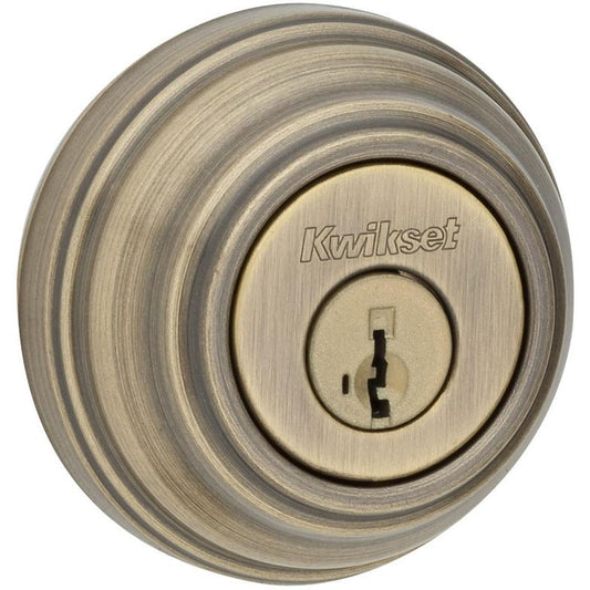 Single Cylinder Round Deadbolt - 980 Series SmartKey with Round Corner Latch - Clearpack