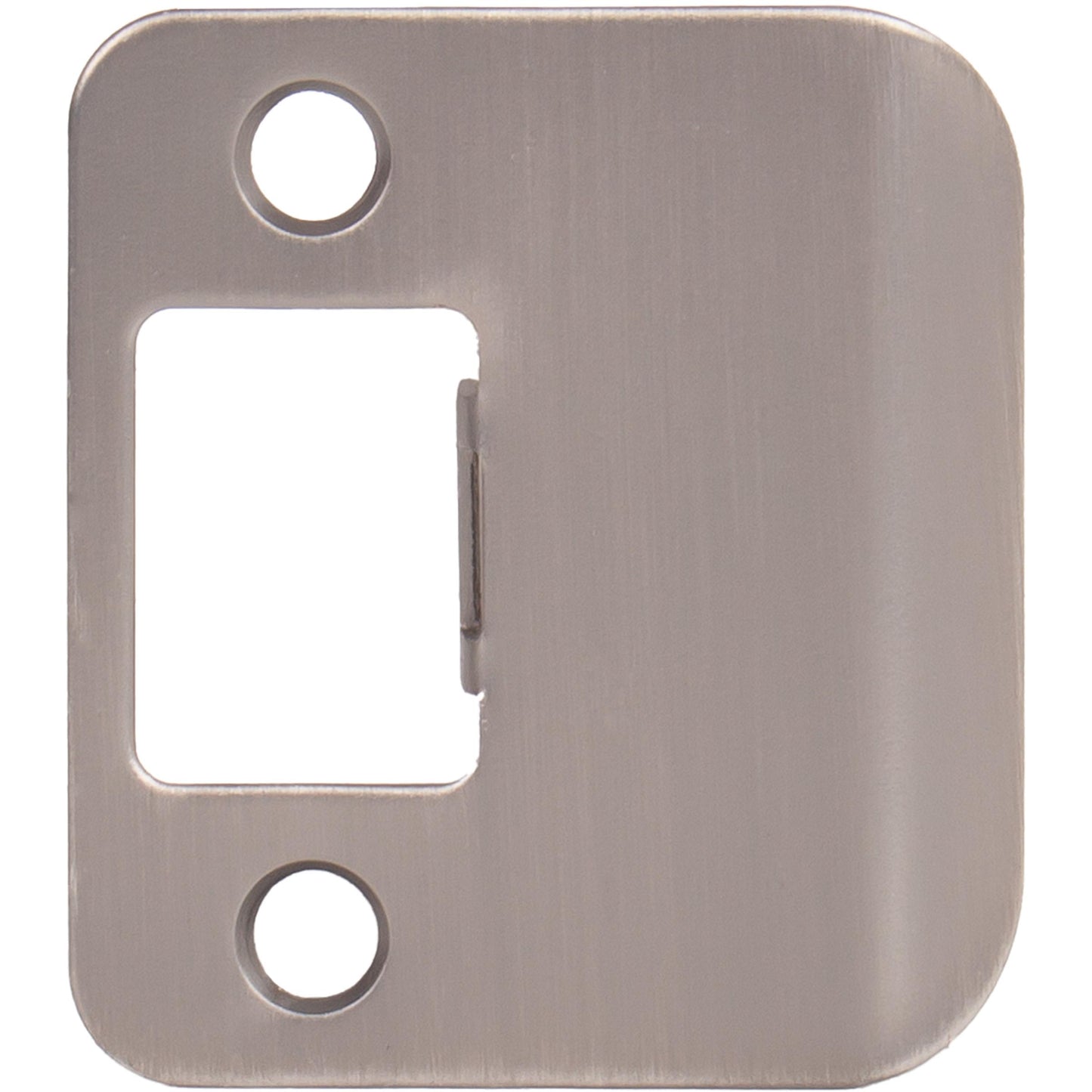 Stone Harbor Hardware Round Corner Extended Lip Strike Plate, 2-1/4" x 1-1/2", (2" Overall Length), Antique Nickel