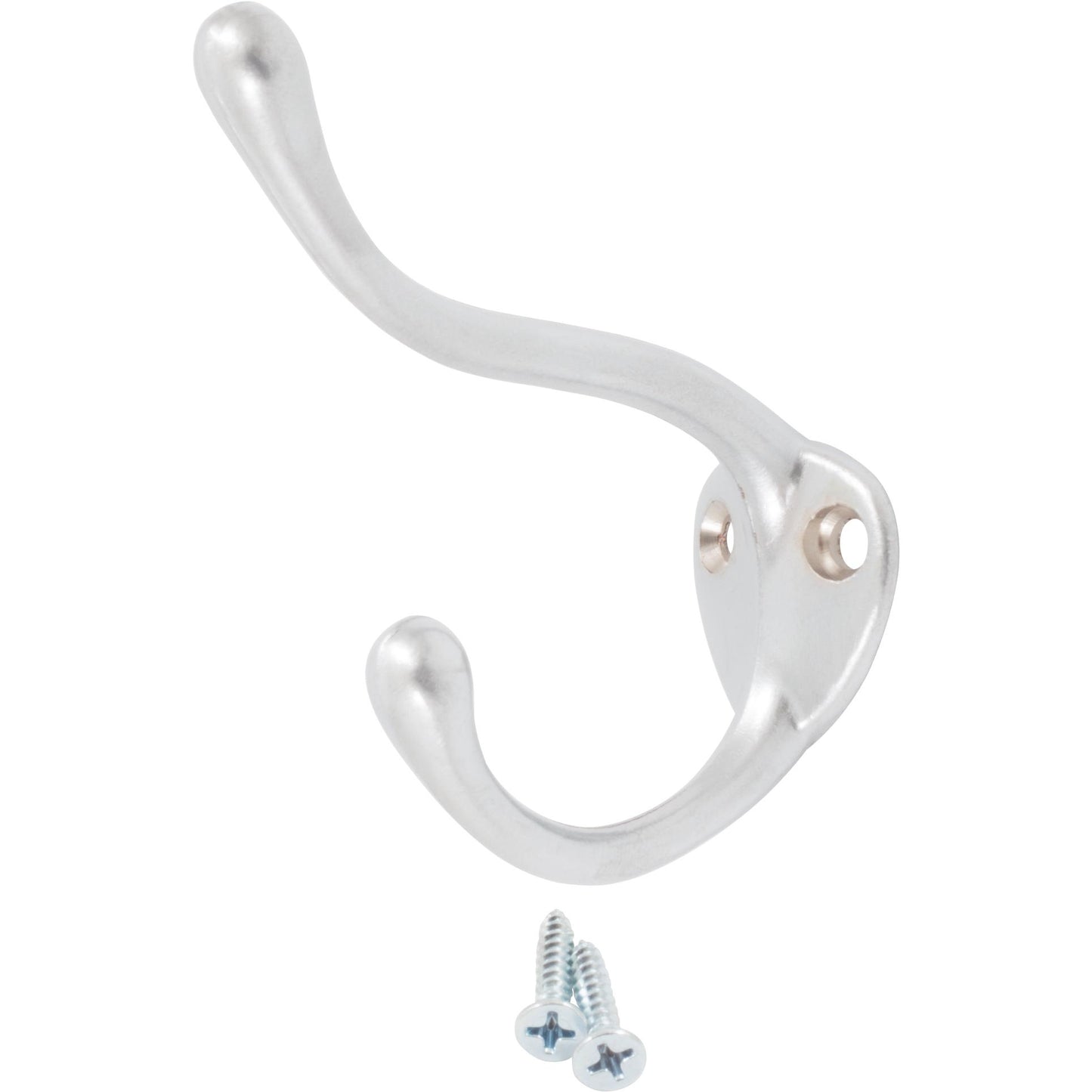 Stone Harbor Hardware Coat & Hat Hook, 3-1/2" High, 2-1/4" Projection, Satin Chrome