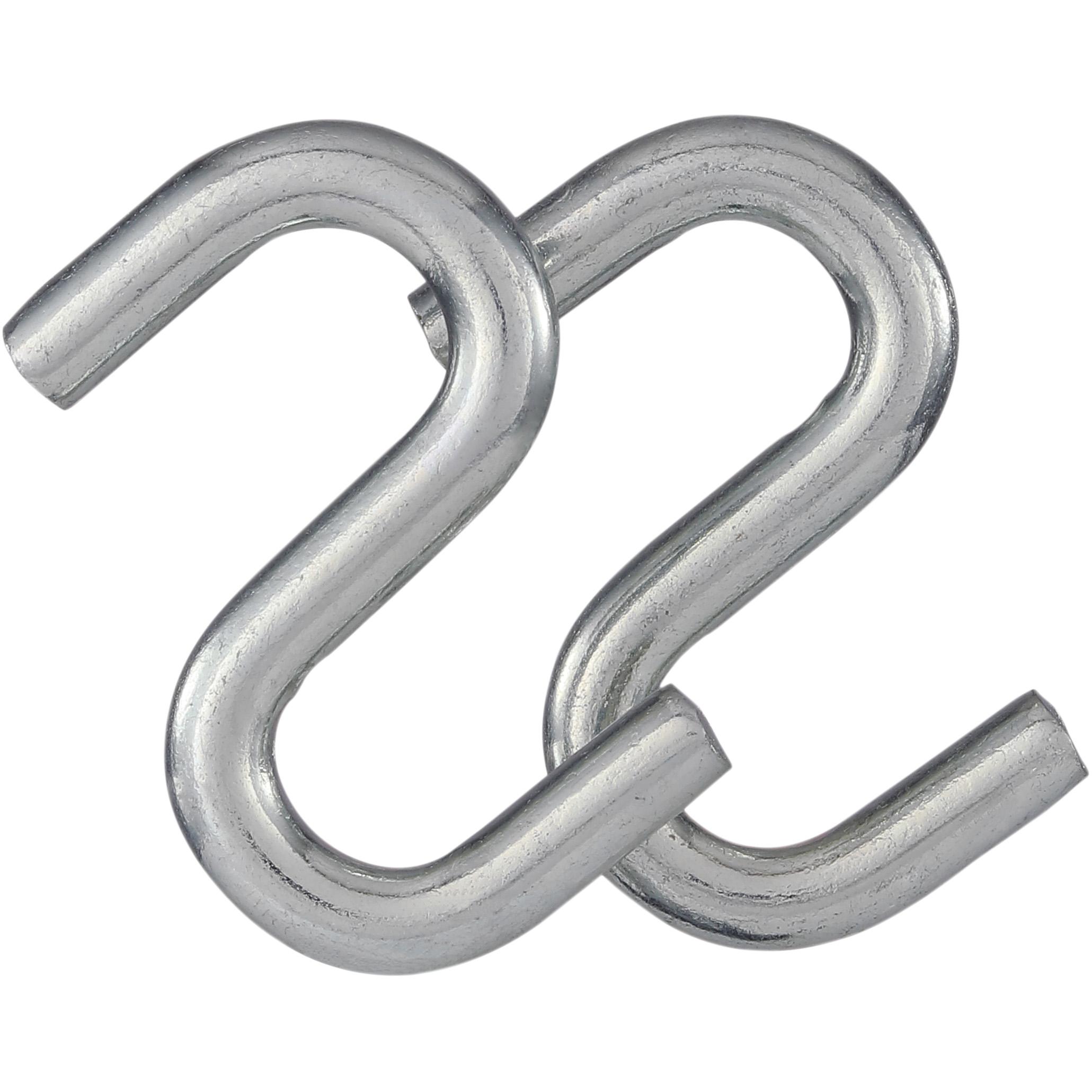 V2076 2" Open S Hook 2/pk - Zinc Plated