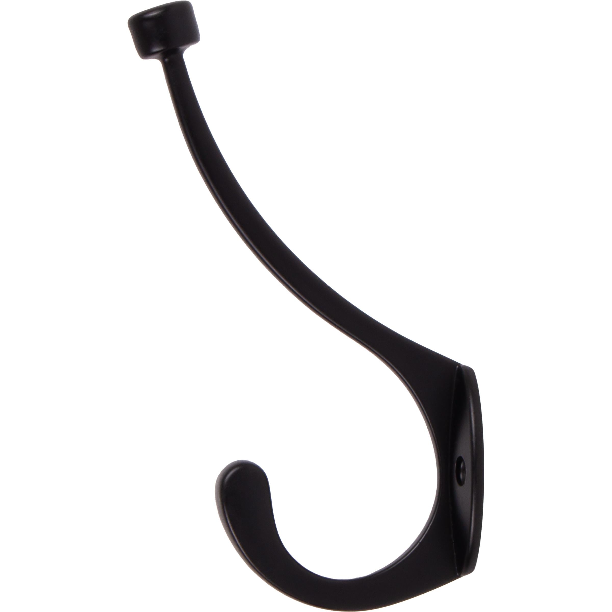 Stone Harbor Hardware Contemporary Coat & Hat Hook, Matte Black