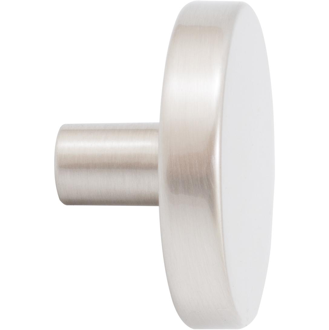 Stone Harbor Hardware Contemporary Round Cabinet Knob, 1-1/2 Inches, Zinc Base Material, Satin Nickel