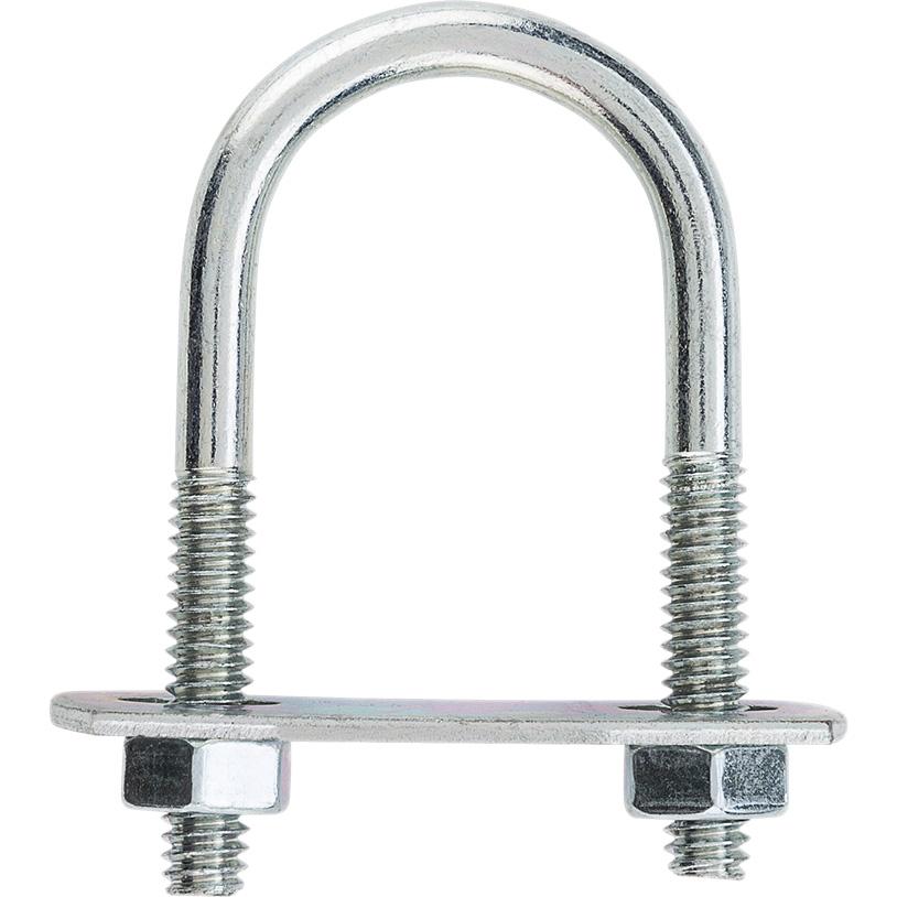 2190BC #132 1/4" x 1-1/8" x 2-1/4" U-Bolt - Zinc Plated