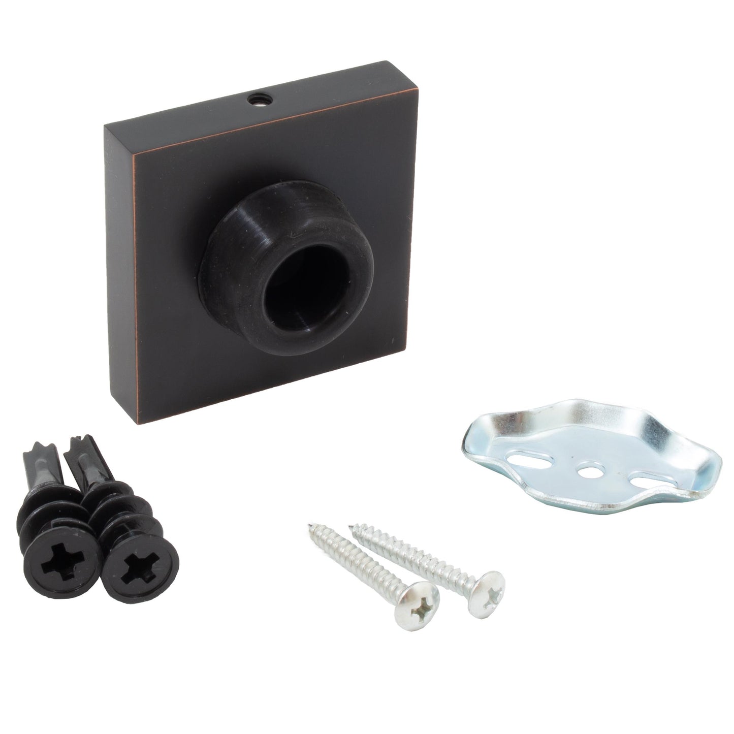 Stone Harbor Hardware Contemporary Square Wall Door Stop, 2-1/4 Inches, Vintage Bronze