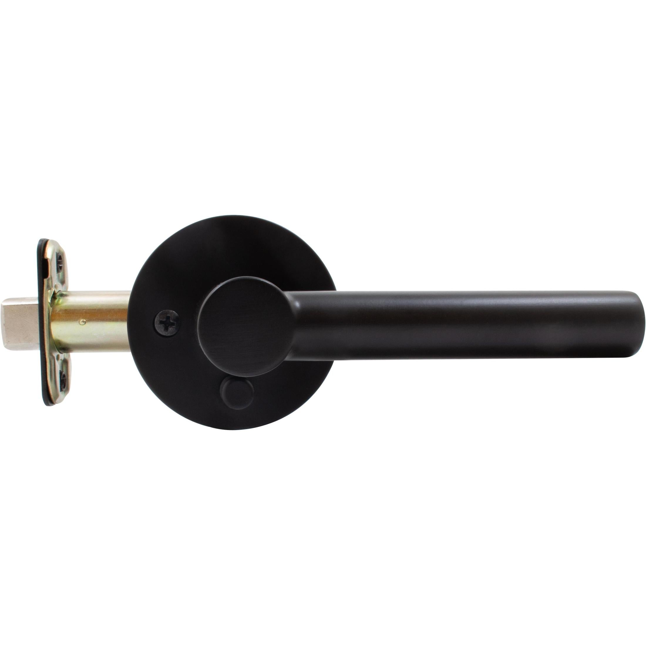 Zurich Door Lever with Round Rosette Privacy