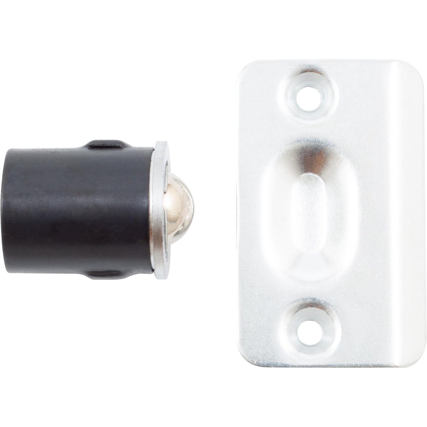 Stone Harbor Hardware Die-Cast Drive-In Ball Catch, 1" Diameter, Satin Chrome