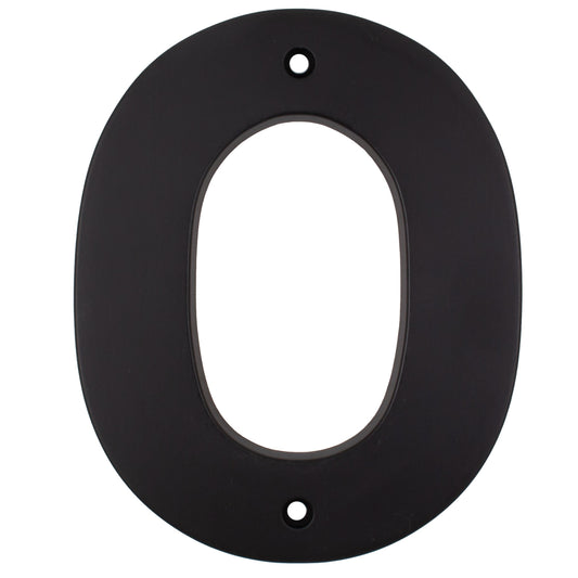 Stone Harbor Hardware Contemporary House Number, #0, 5 Inches, Matte Black