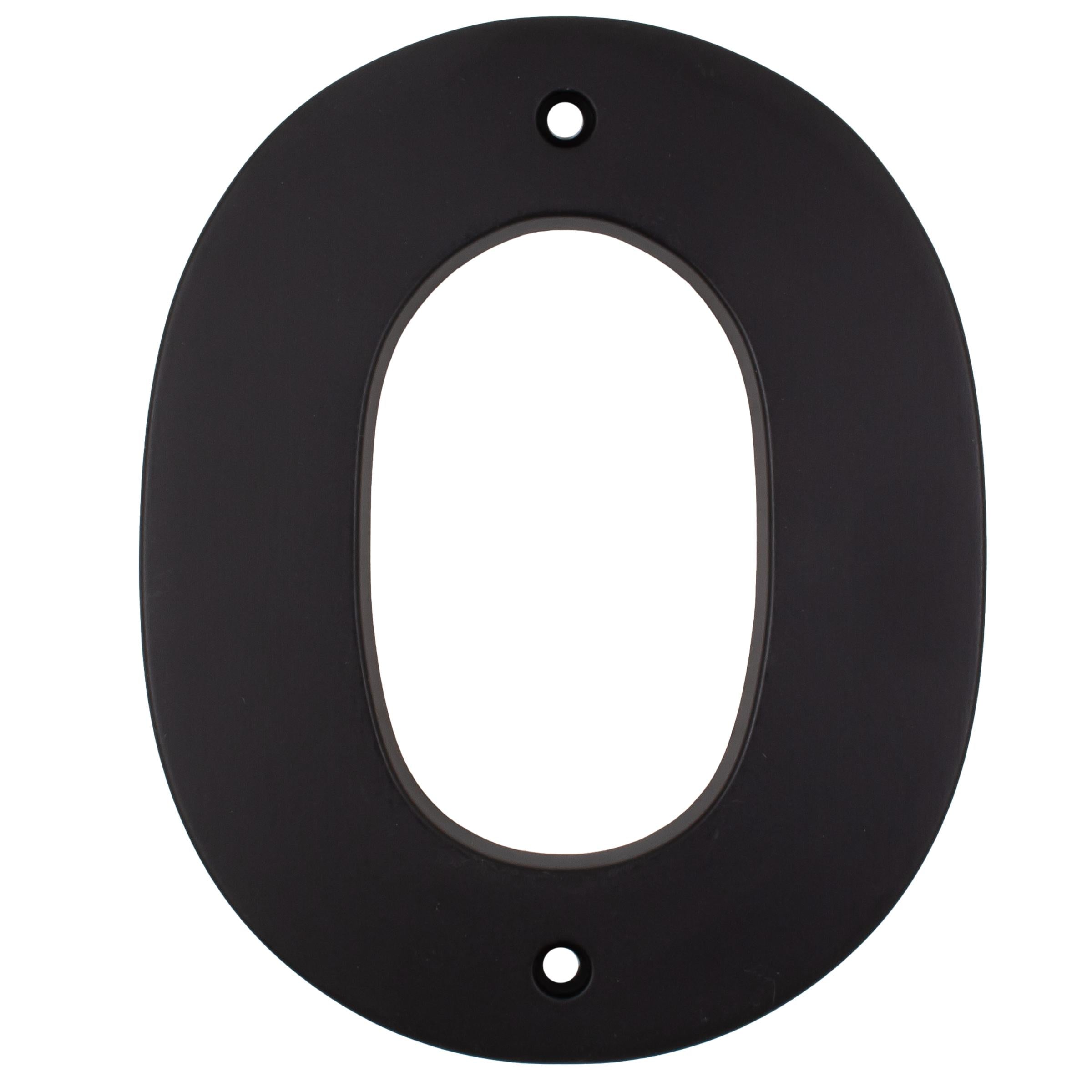 Stone Harbor Hardware Contemporary House Number, #0, 5 Inches, Matte Black