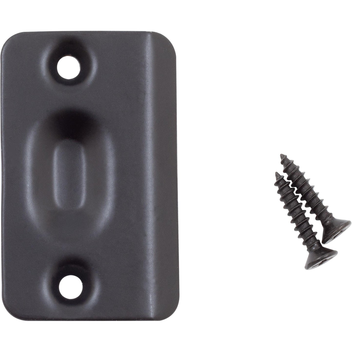 Stone Harbor Hardware Ball Catch Strike Plate, 2-1/4" x 1-3/8", Matte Black
