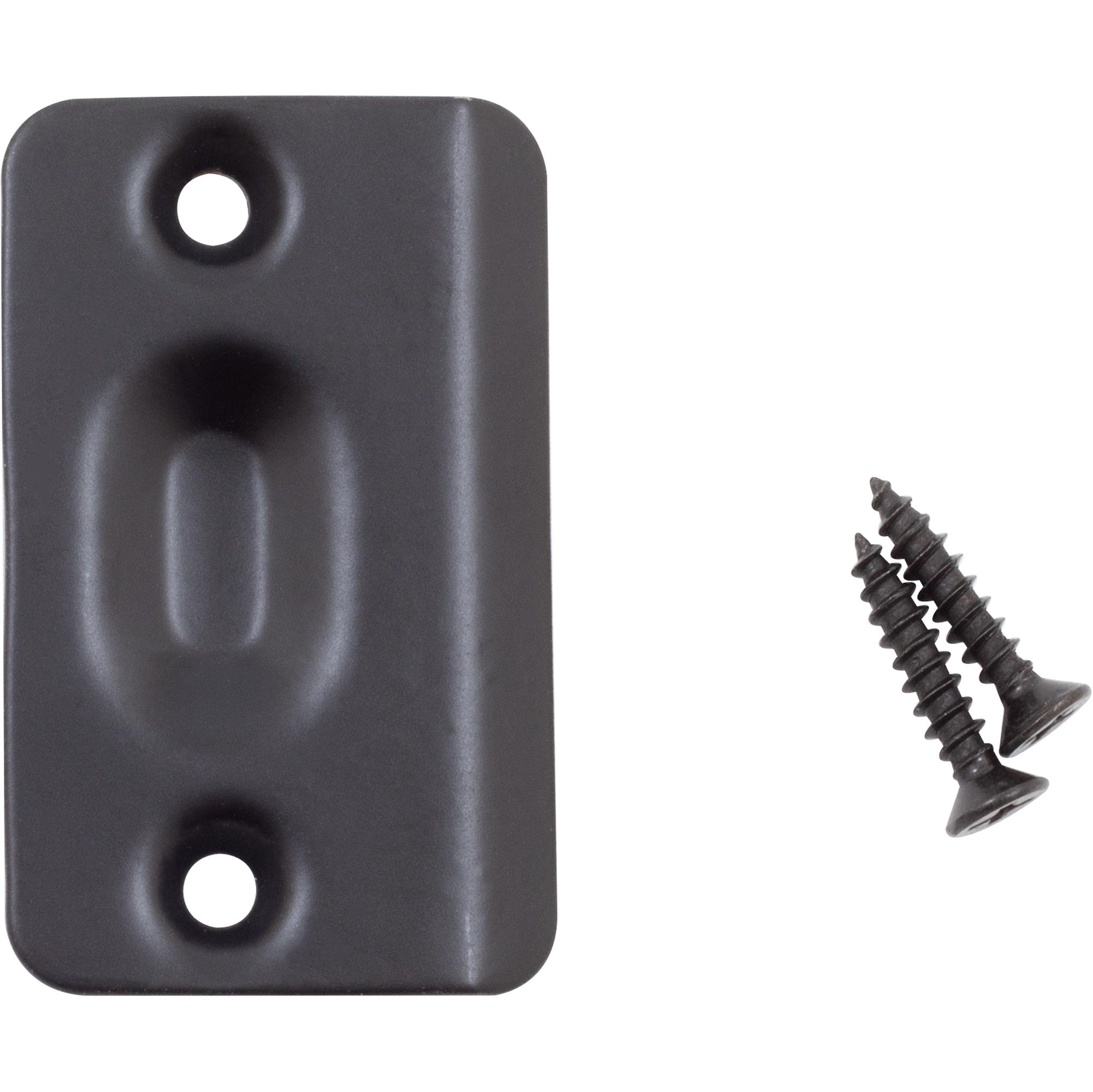Stone Harbor Hardware Ball Catch Strike Plate, 2-1/4" x 1-3/8", Matte Black