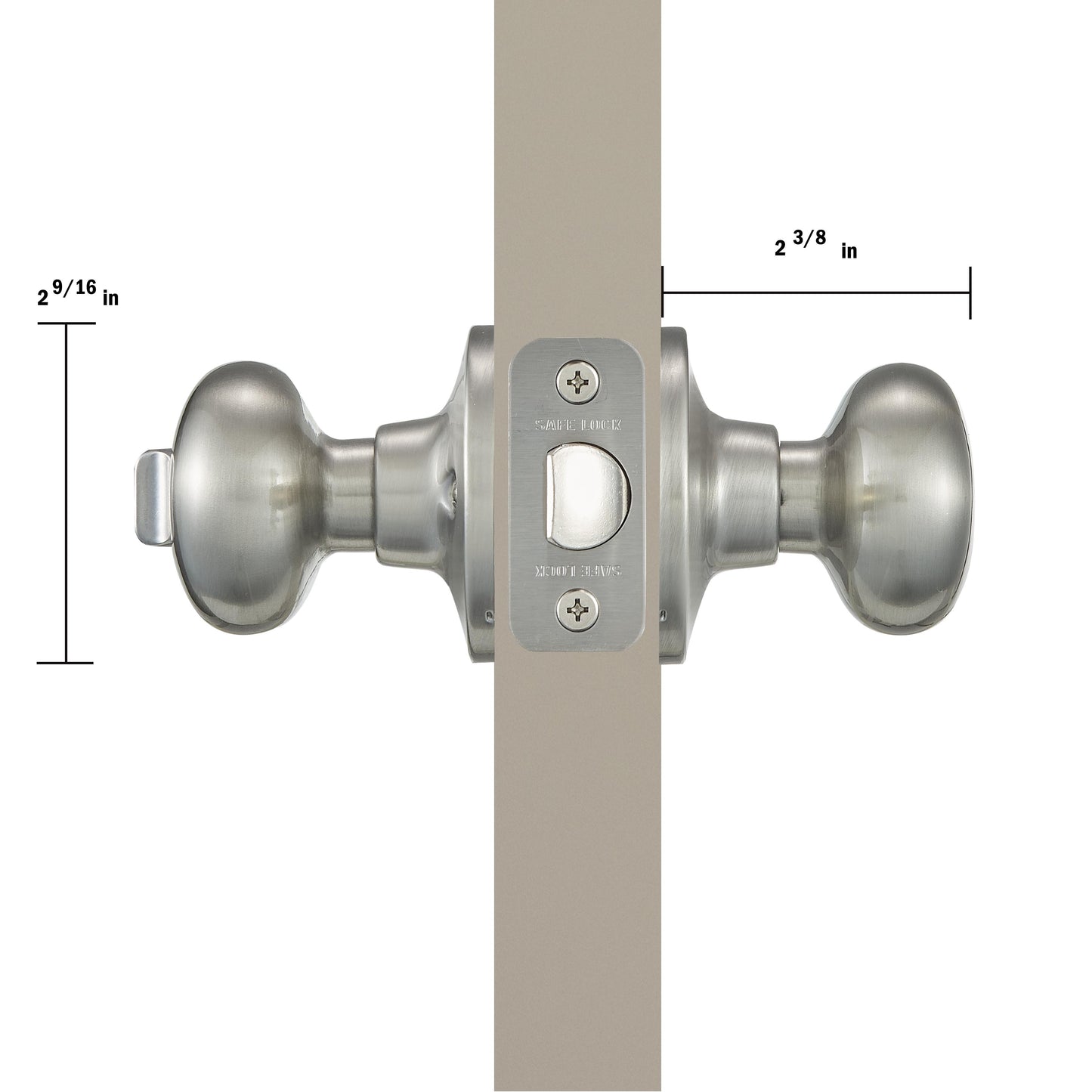 SK3000AS 15 4AL RCS Athens Privacy - Satin Nickel
