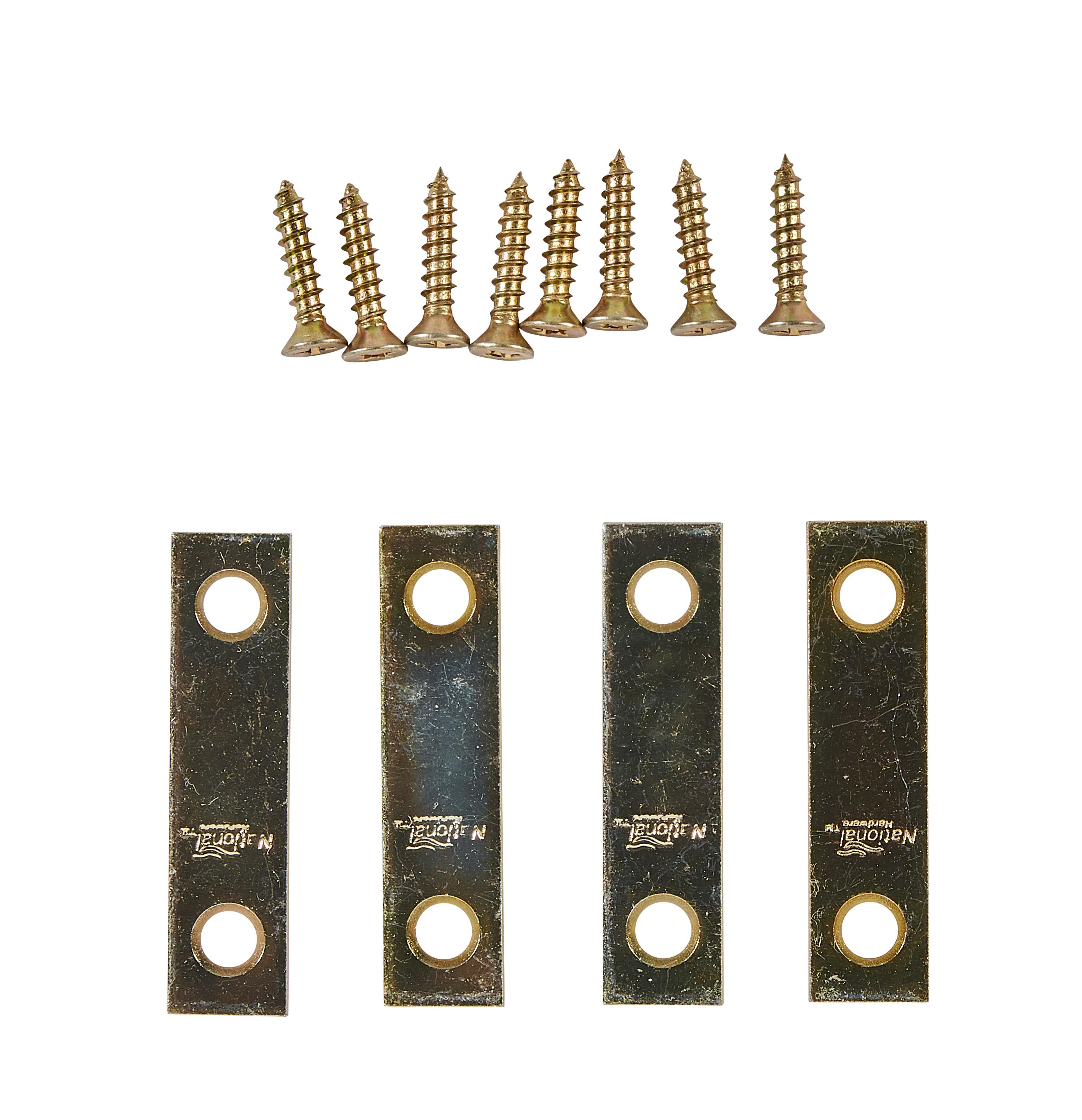 V118 2" x 1/2" Mending Brace 4/pk - Polished Brass