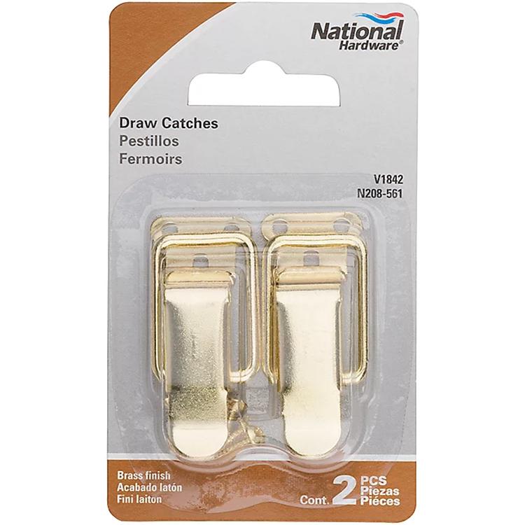 V1842 Draw Catch 2/pk - Polished Brass