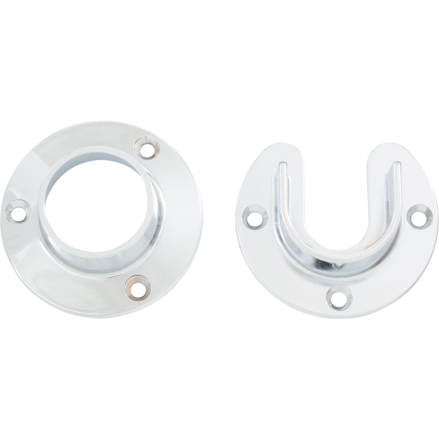 Stone Harbor Hardware Heavy-Duty Pole Sockets, Fits Poles up to 1-5/16" Diameter, Polished Chrome