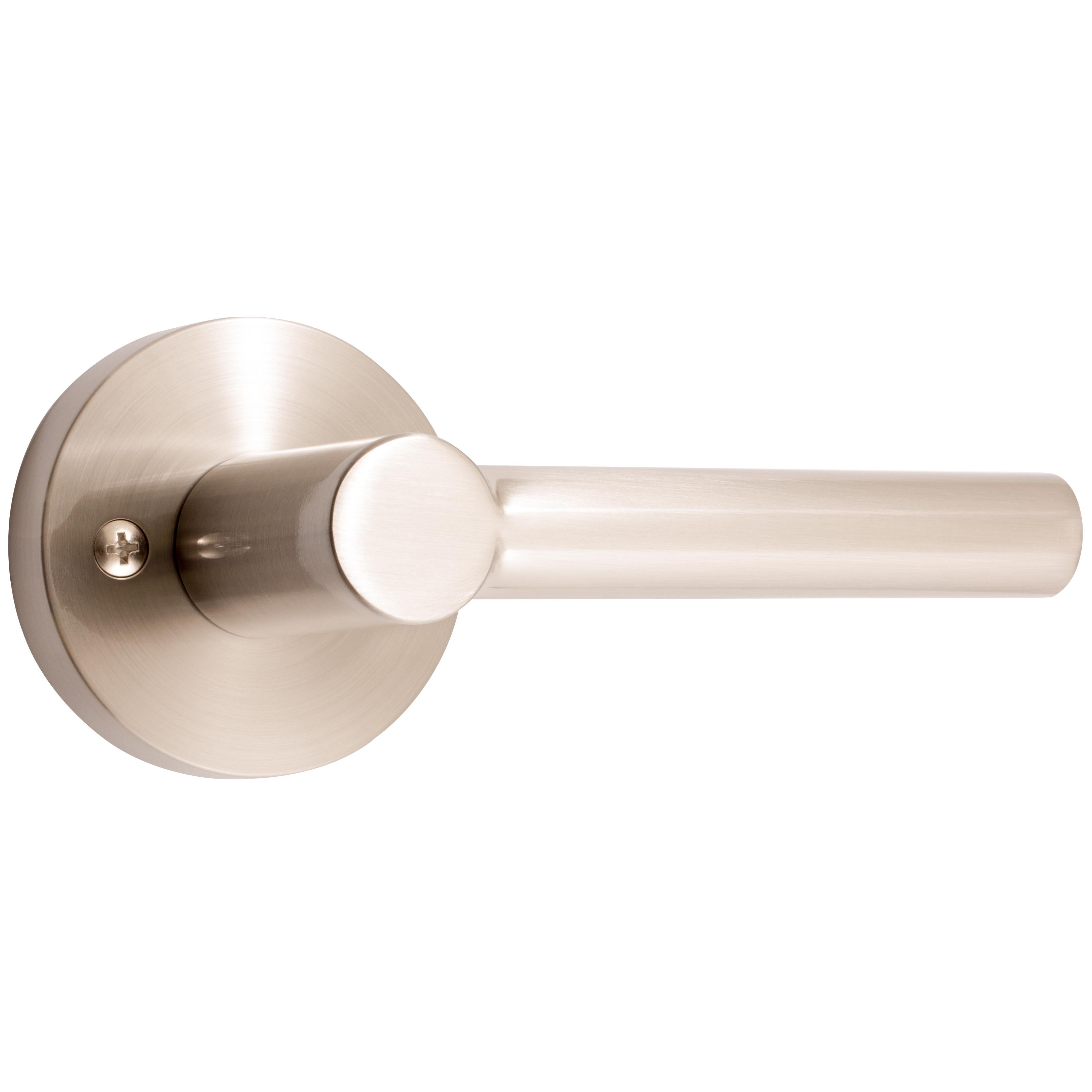 Stone Harbor Hardware Zurich Door Lever with Round Rosette, Dummy (Non-Turning) Latch, Satin Nickel