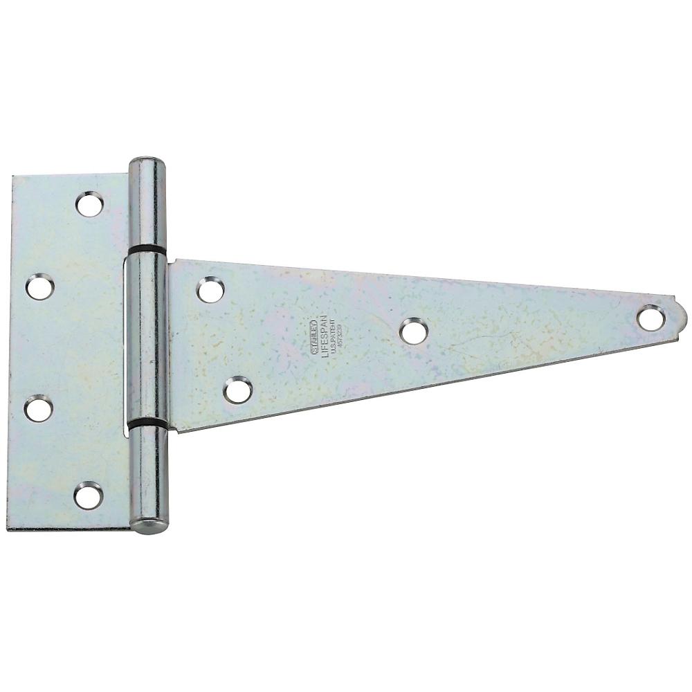 National Hardware - 286BC 8" Heavy T-Hinge - Zinc Plated