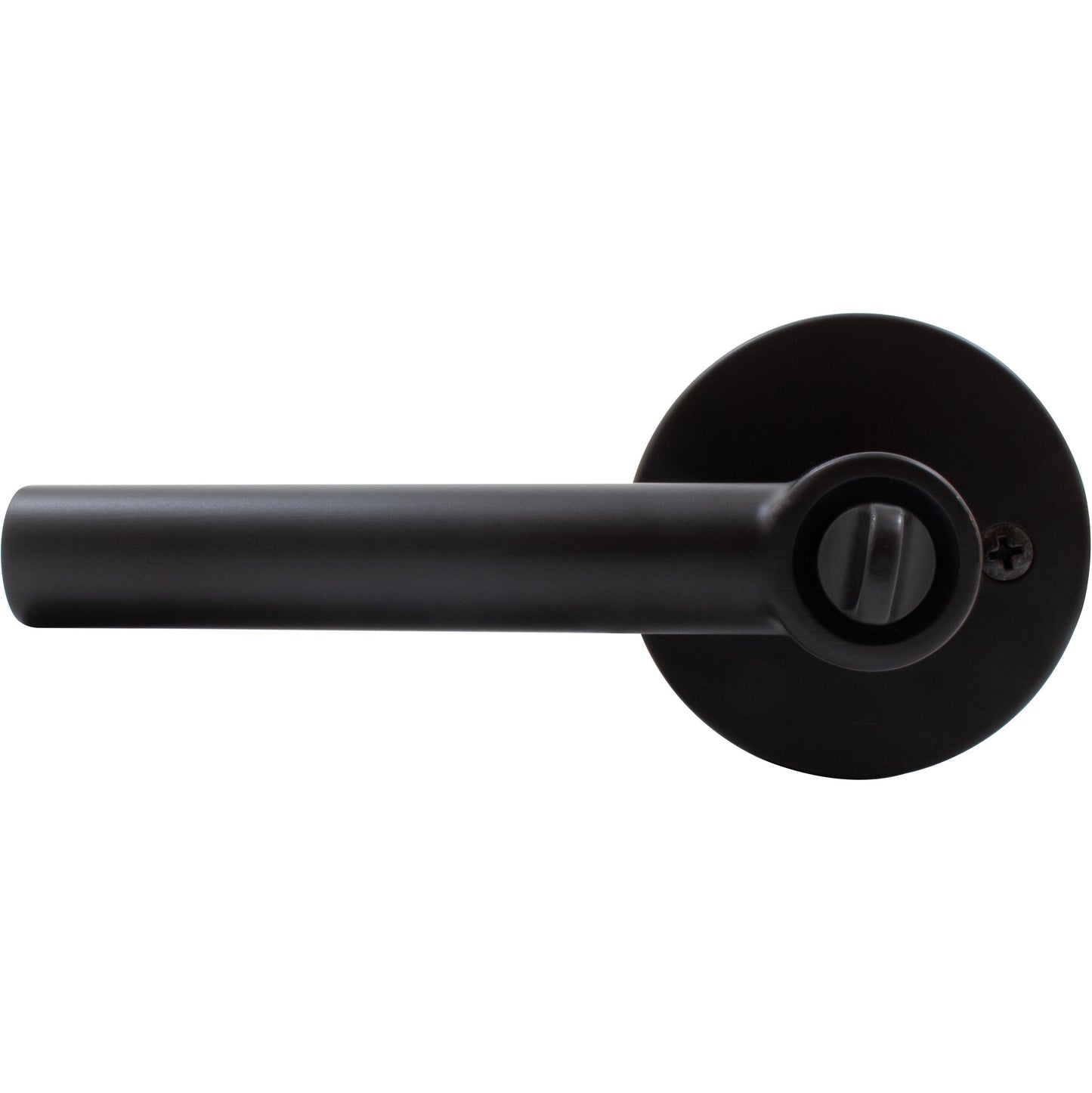 Stone Harbor Hardware Zurich Door Lever with Round Rosette, Entry Latch, KW Keyway, Matte Black