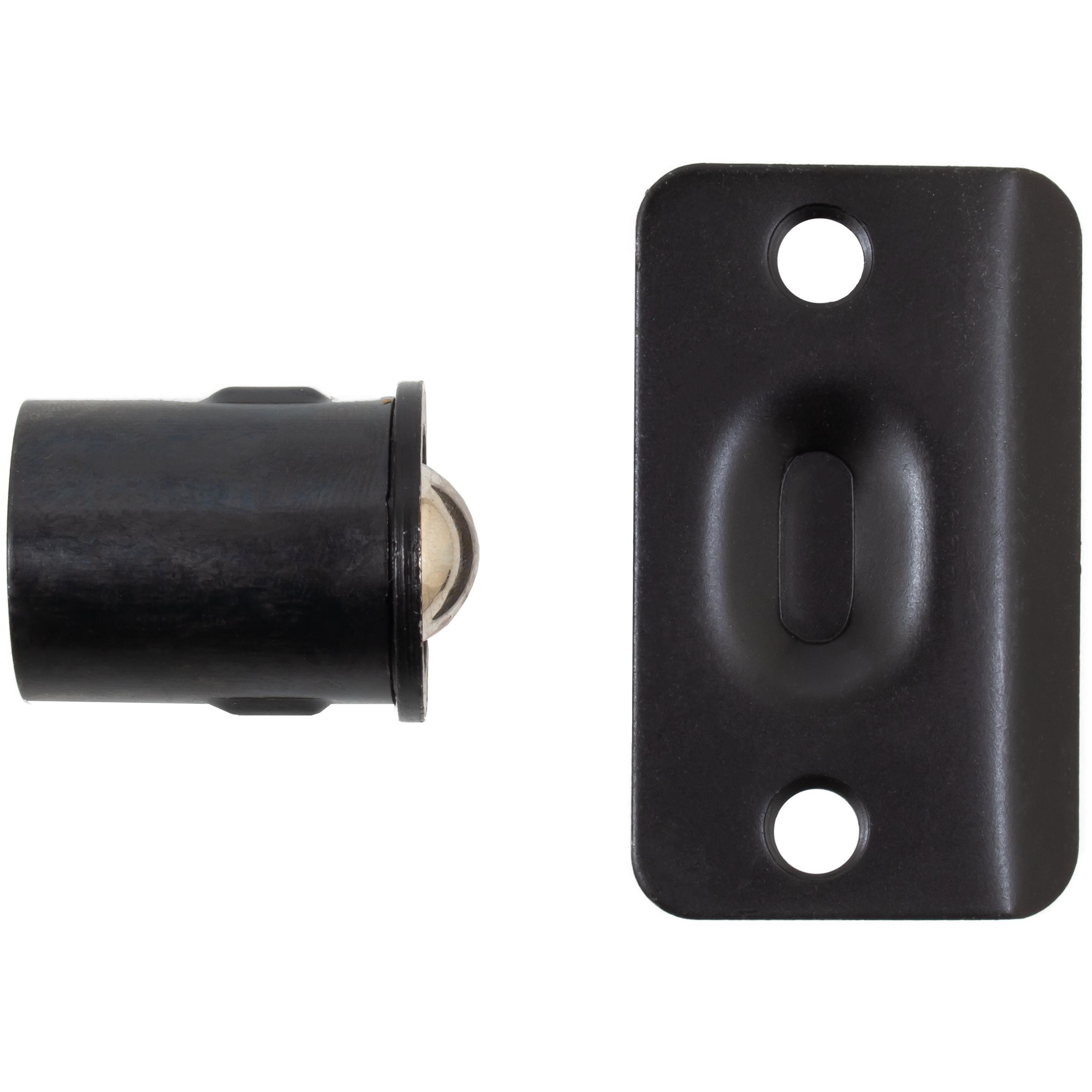 Stone Harbor Hardware Die-Cast Drive-In Ball Catch, 1" Diameter, Matte Black