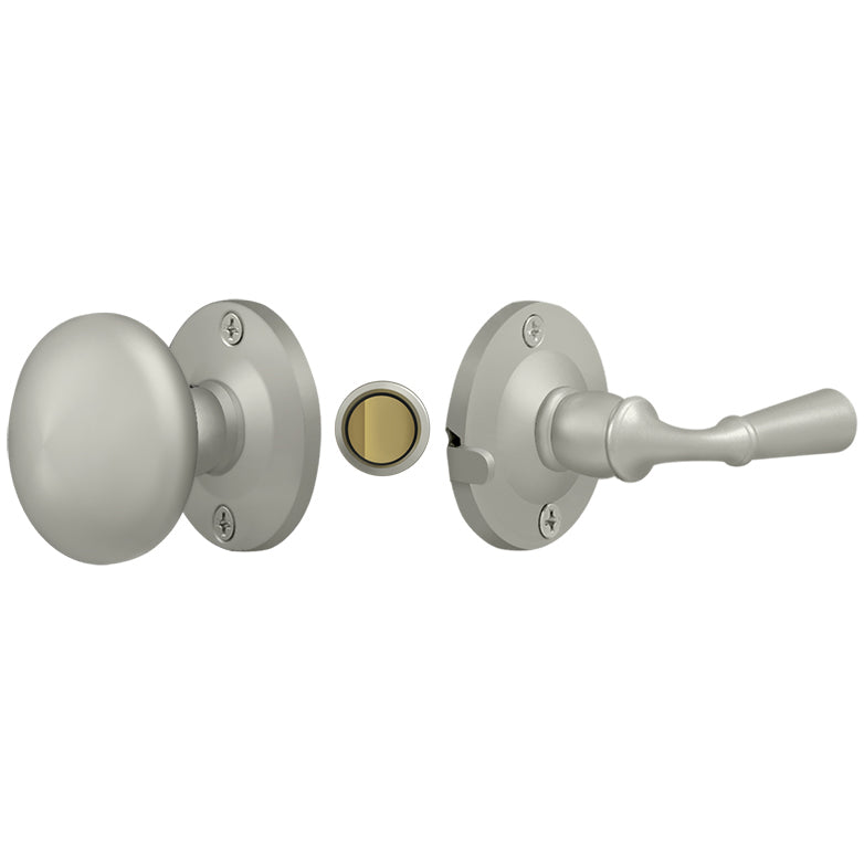 Deltana SDL980U15 Tubular Screen Door Handleset With Round Rosette Satin Nickel