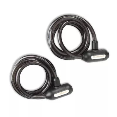 Kwikset 5' x 5/16" Keyed Bicycle Cable Lock KA, 2-Pack