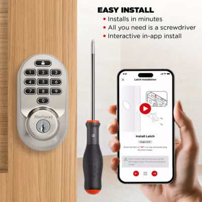 938 WIFI KYPD 15 SMT TPR RCALFD Halo Keypad Deadbolt - Satin Nickel