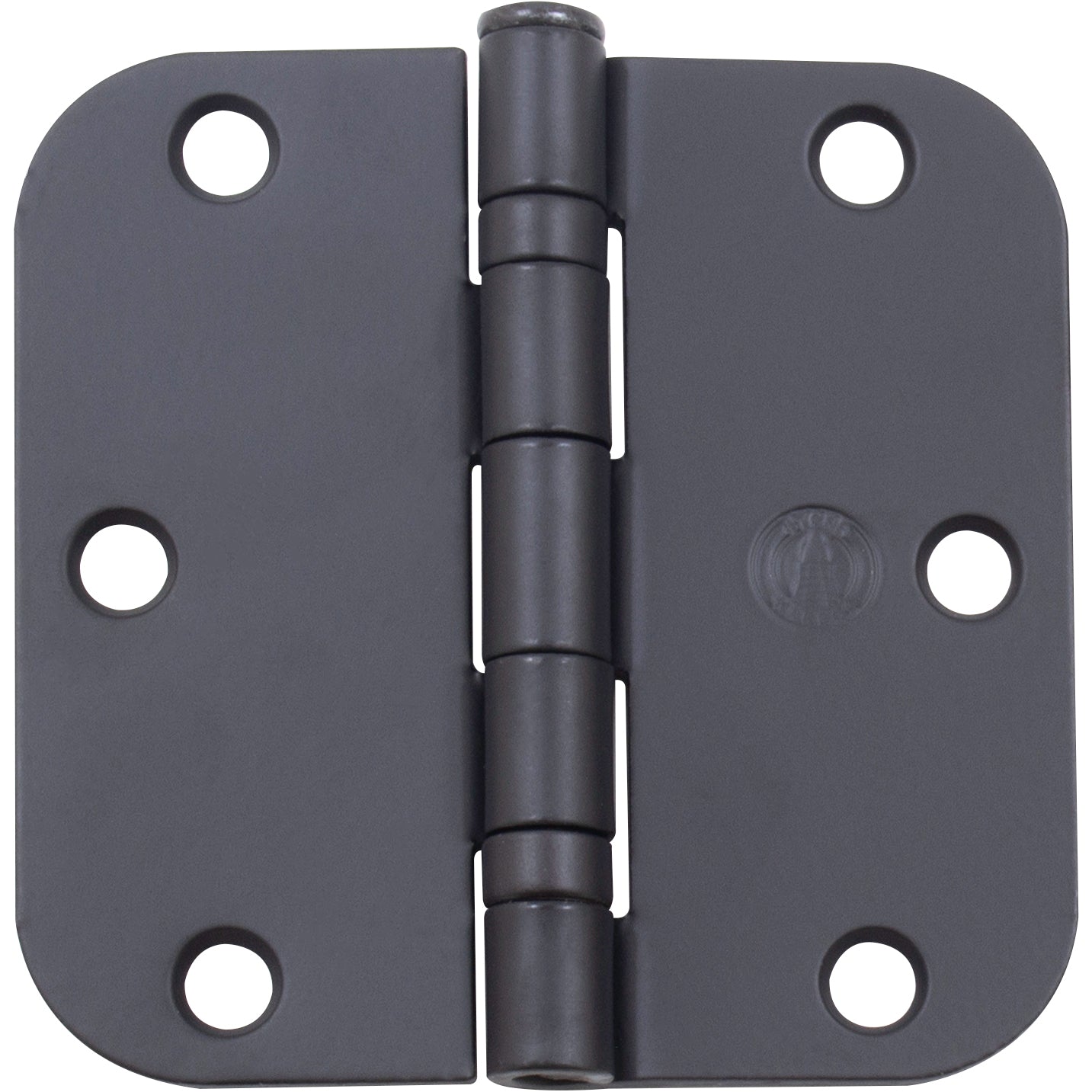 Stone Harbor Hardware 3-1/2" Ball-Bearing Door Hinges, 5/8" Radius Corner, Matte Black, 3-Pack