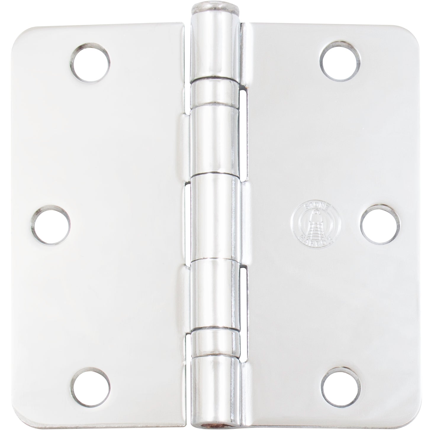 Stone Harbor Hardware 3-1/2" Ball-Bearing Door Hinges, 1/4" Radius Corner, Polished Chrome, 3-Pack