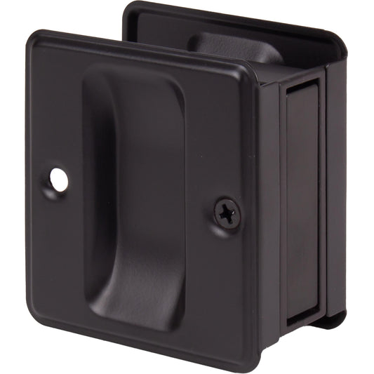Stone Harbor Hardware Square Pocket Door Lock, Passage Function, Oil-Rubbed Bronze