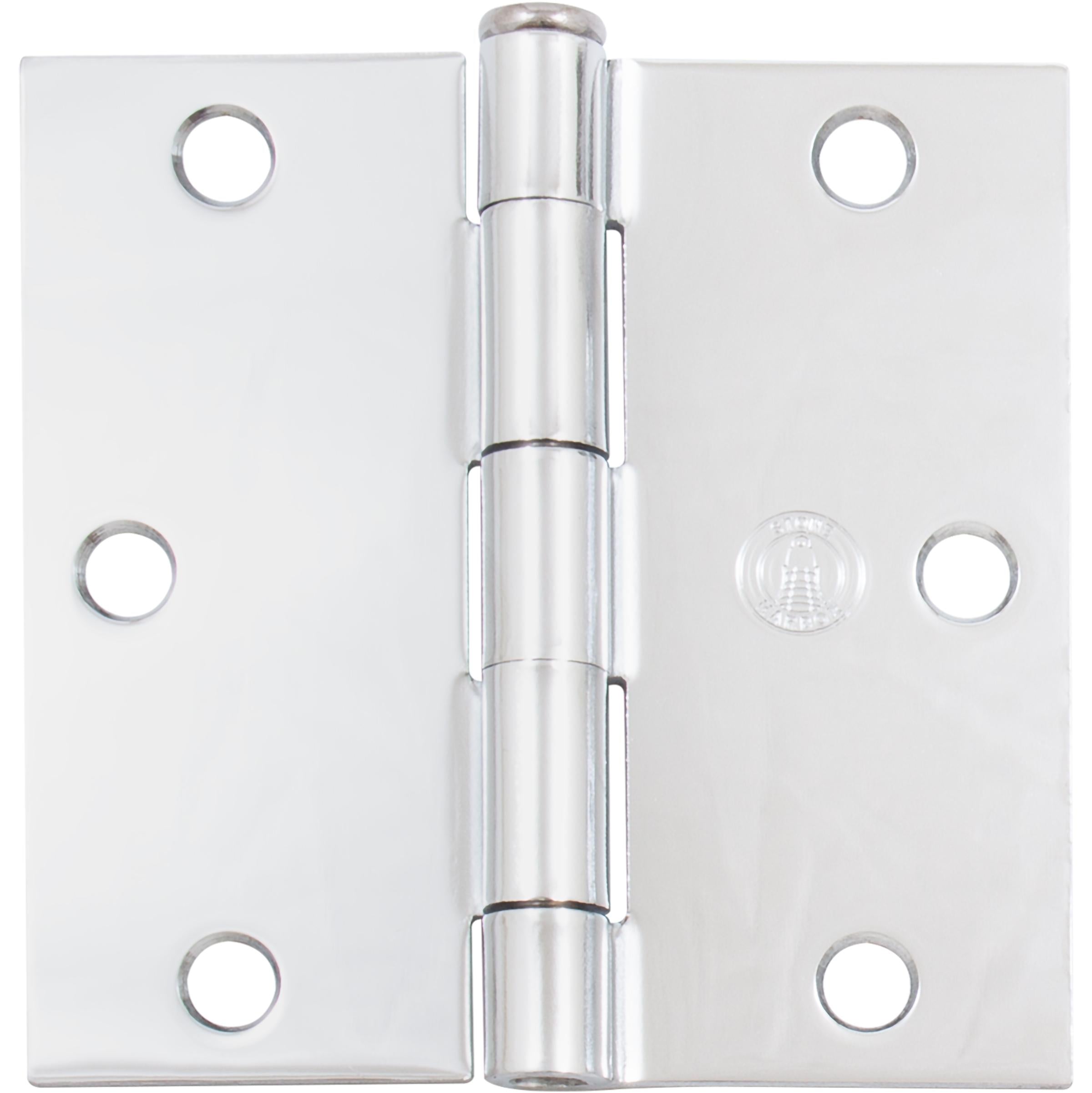 Stone Harbor Hardware 3-1/2" Door Hinges, Square Corner, Polished Chrome, 2-Pack