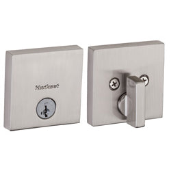 Downtown Single Cylinder  Square Deadbolt - 258 Series with Smartkey - Boxpack