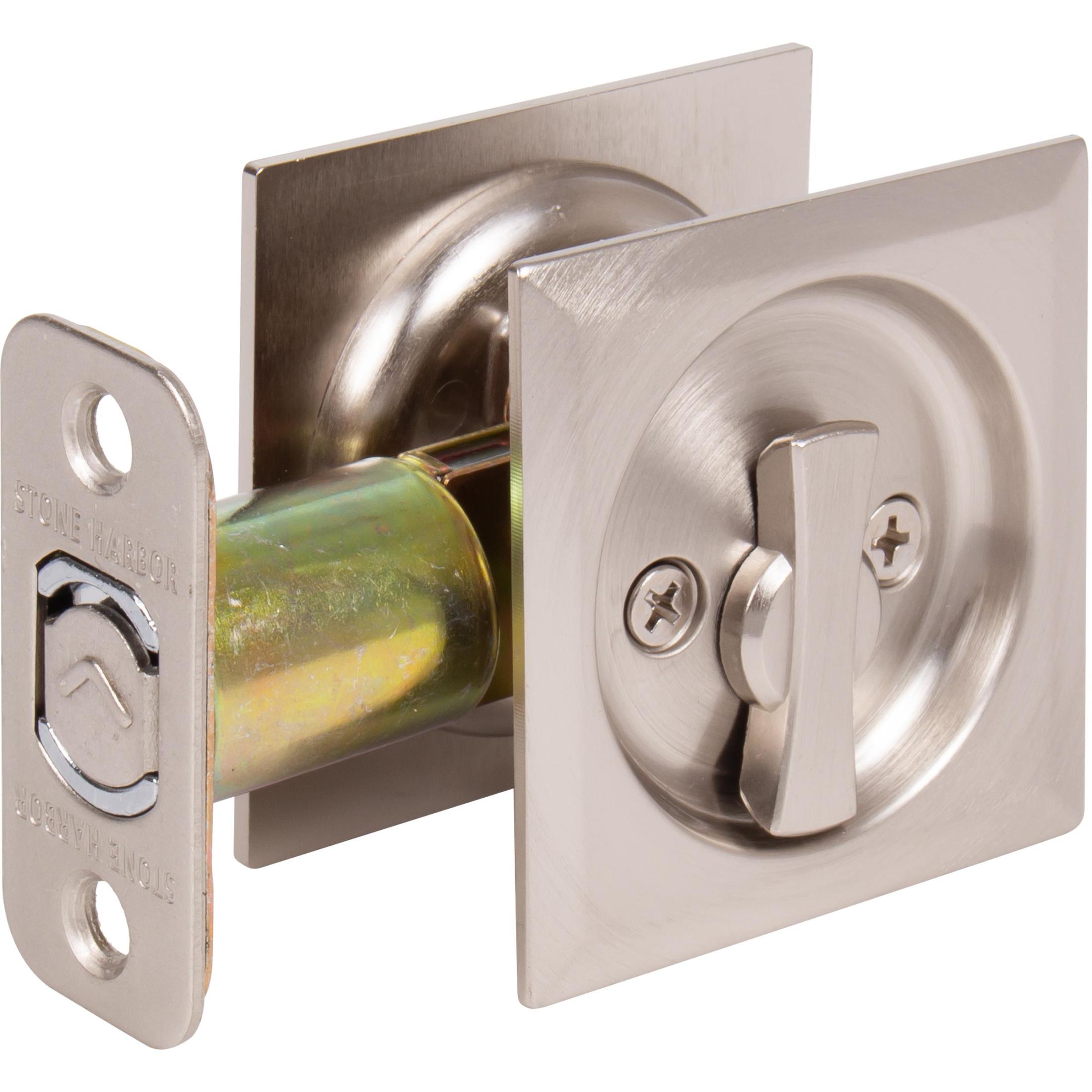 Contemporary Square Pocket Door Lock Entry