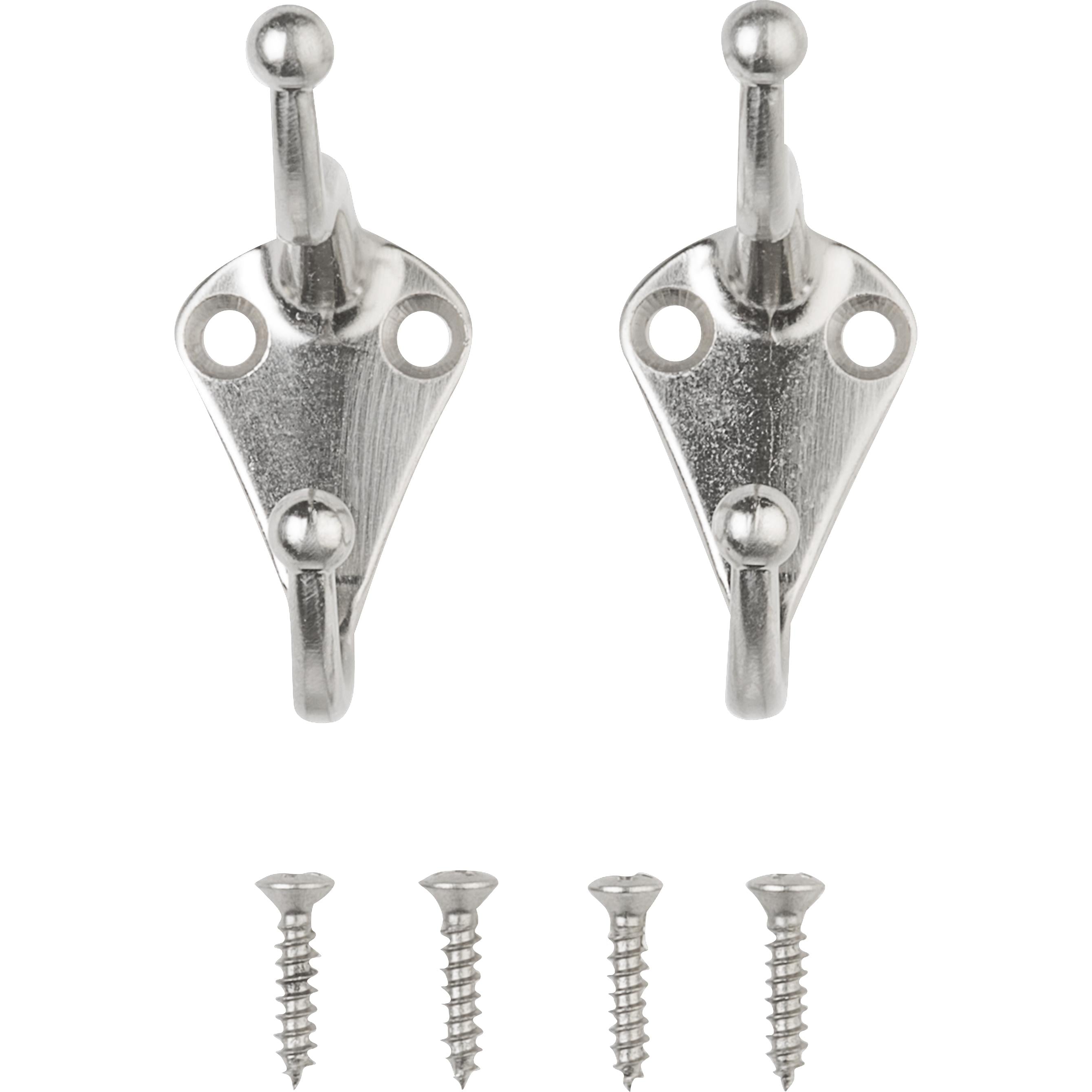 V160 Coat & Hat Hook 2/pk - Satin Nickel
