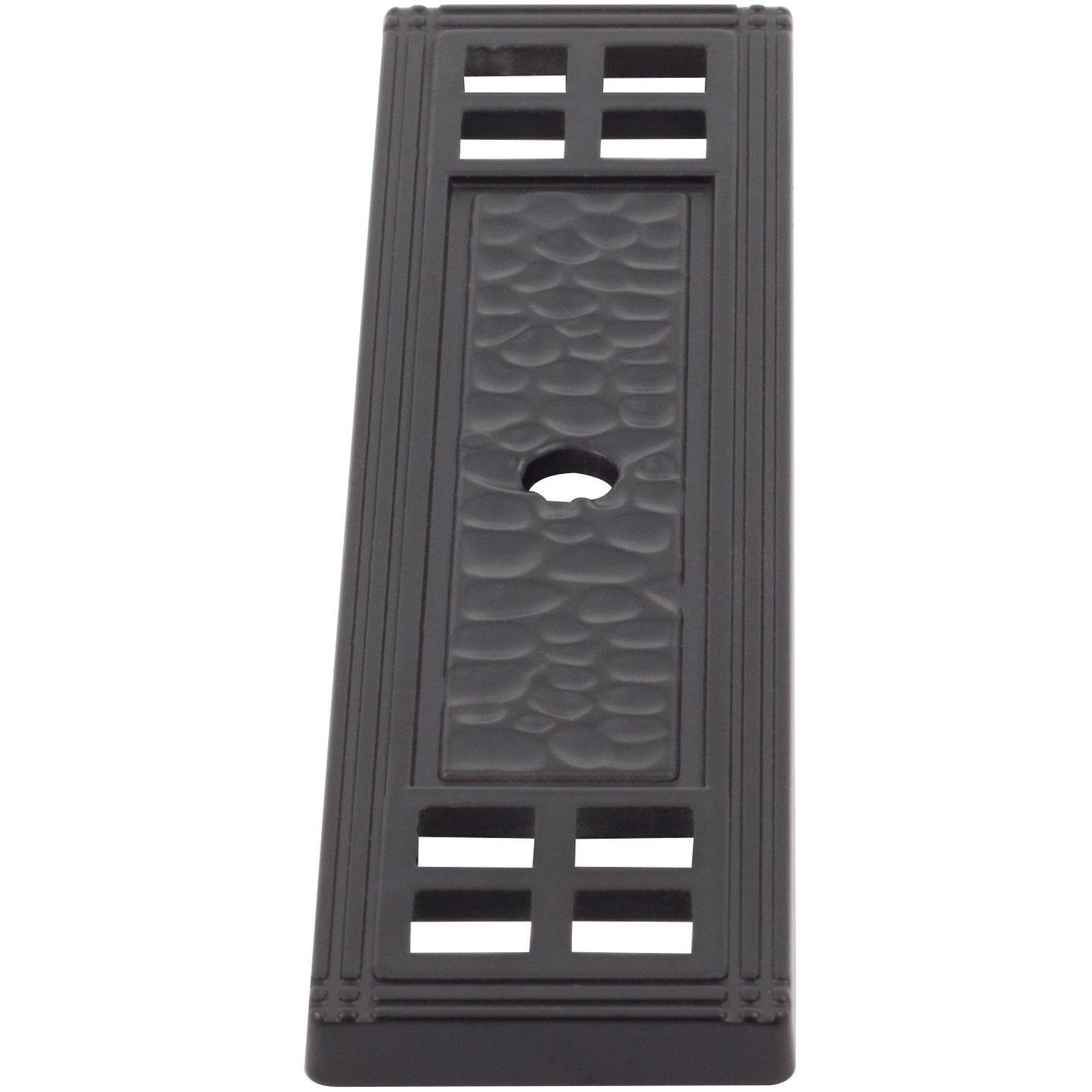 Stone Harbor Hardware Arts & Crafts Cabinet Knob Backplate, Matte Black