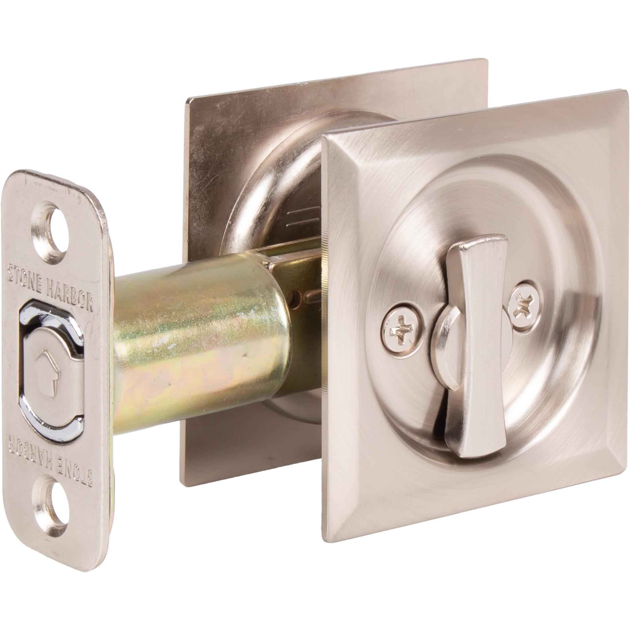 Contemporary Square Pocket Door Lock Privacy