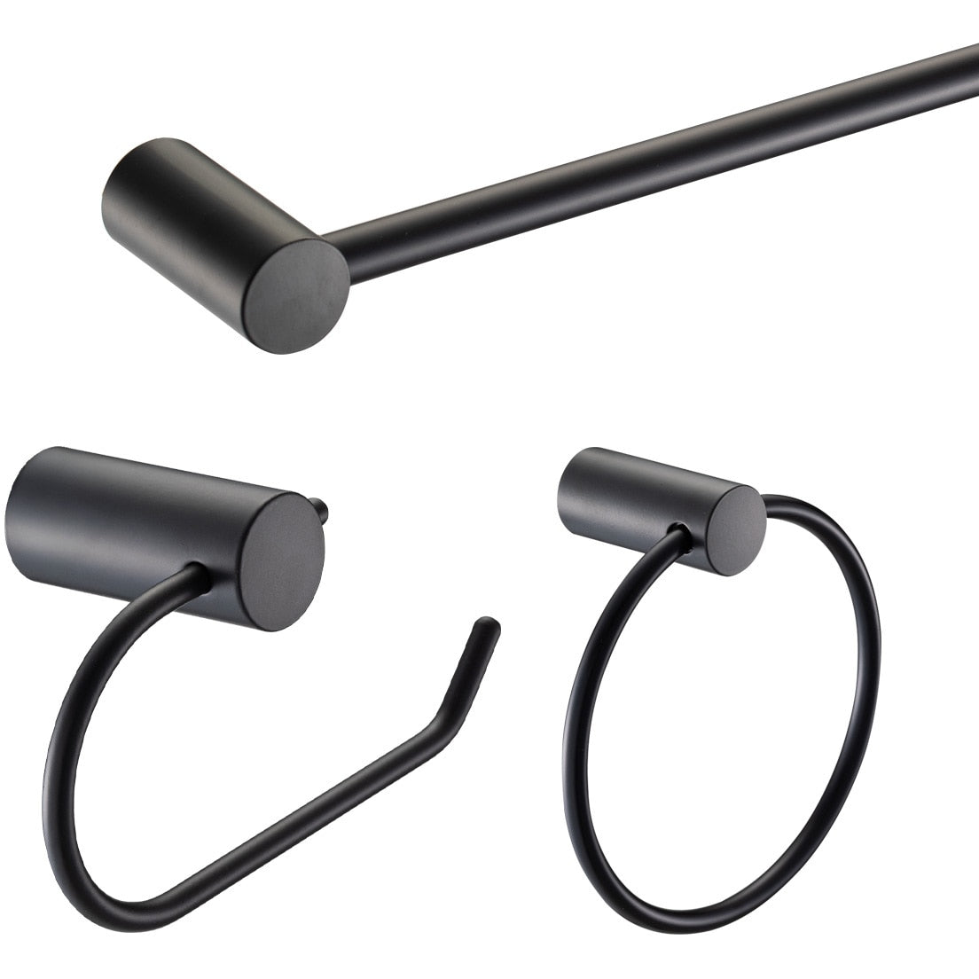 Pure Form 3 Piece Bath Set - Matte Black