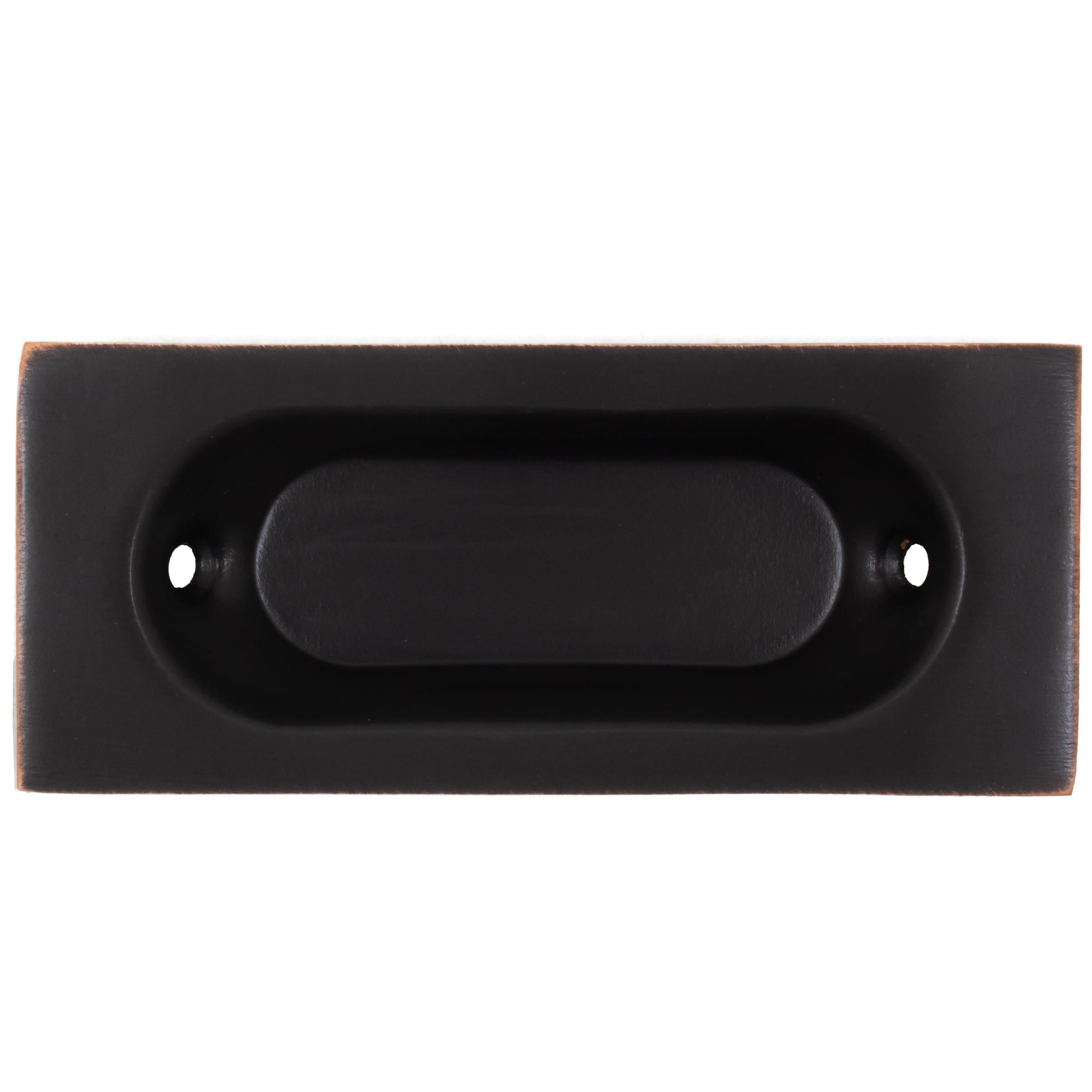 22B643E / 716 3-1/8" x 1-5/16" x 7/16" Flush Pull - Aged Bronze