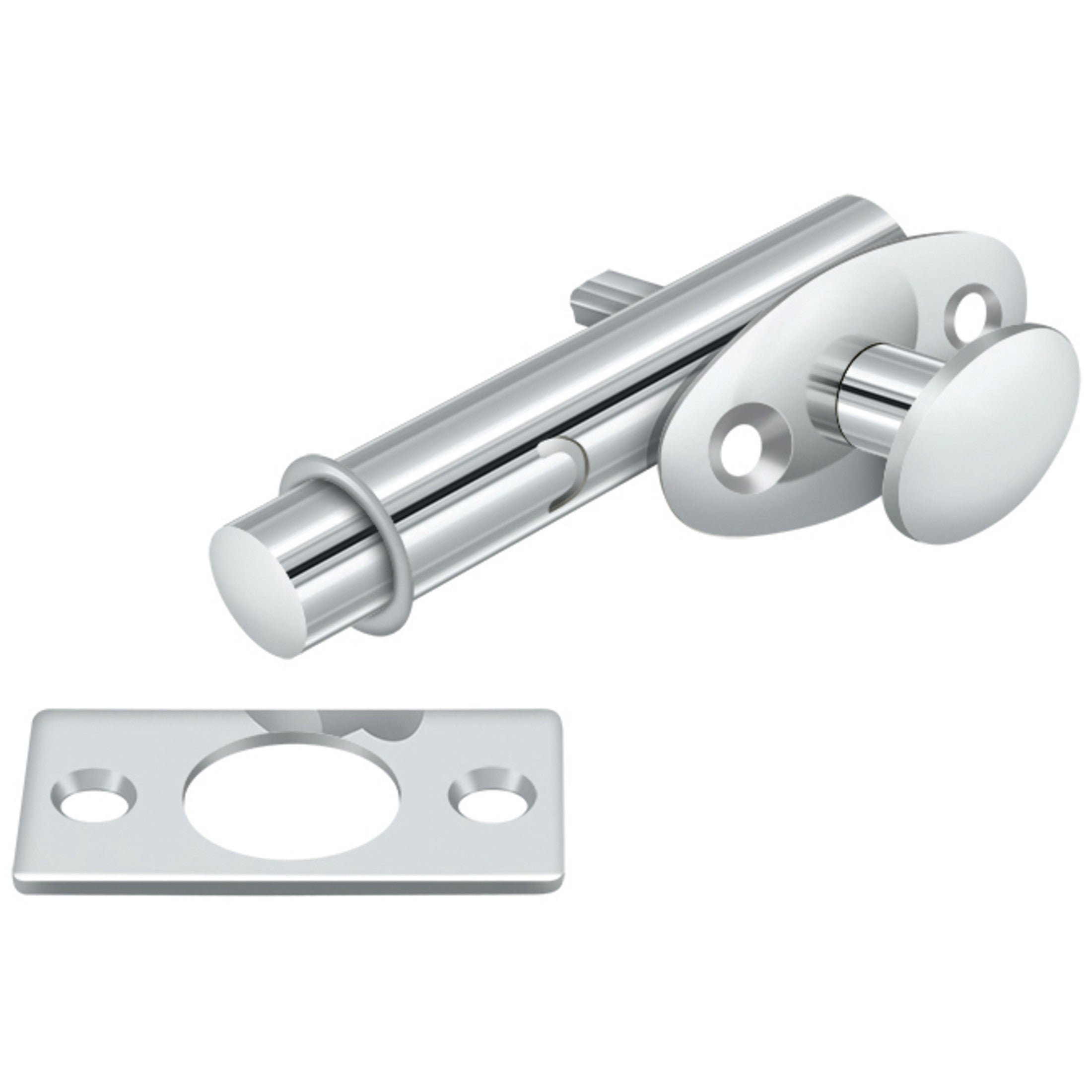 MB175U26  2-1/2" Mortise Bolt - Polished Chrome