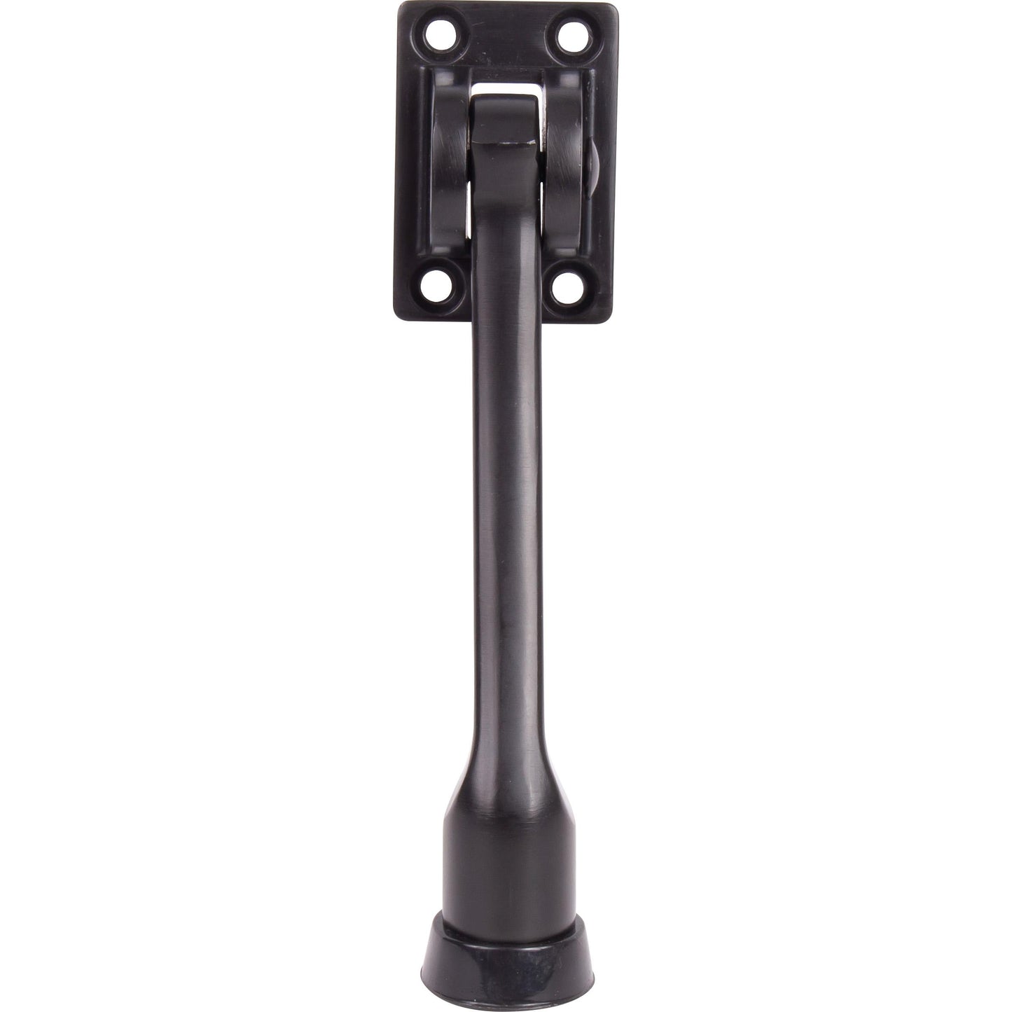 Stone Harbor Hardware Heavy-Duty Kick-Down Holder with 4 Screws, 4 Inches, Matte Black
