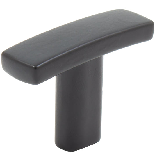 Stone Harbor Hardware Douglas Cabinet T-Knob, 38 Millimeters, Matte Black