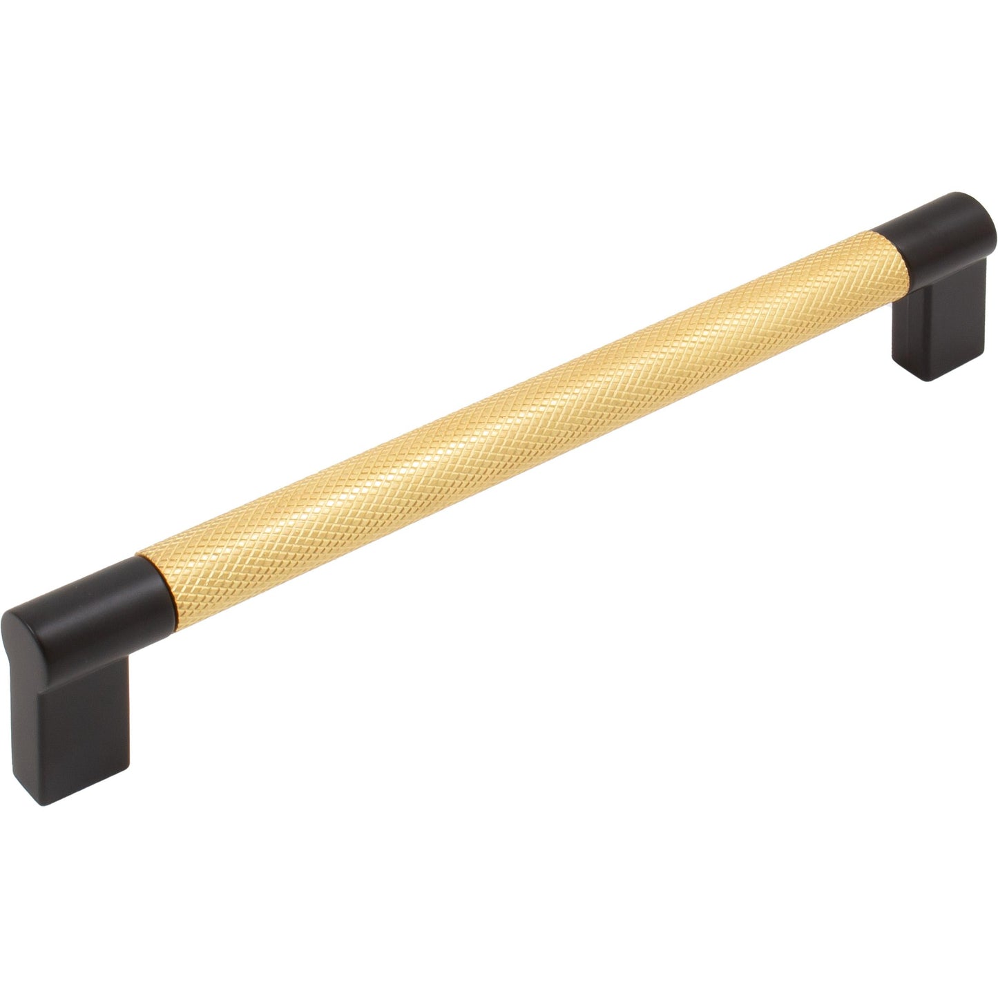 Stone Harbor Hardware Urban Cabinet Pull, 160 Millimeters, Satin Brass with Matte Black Ends