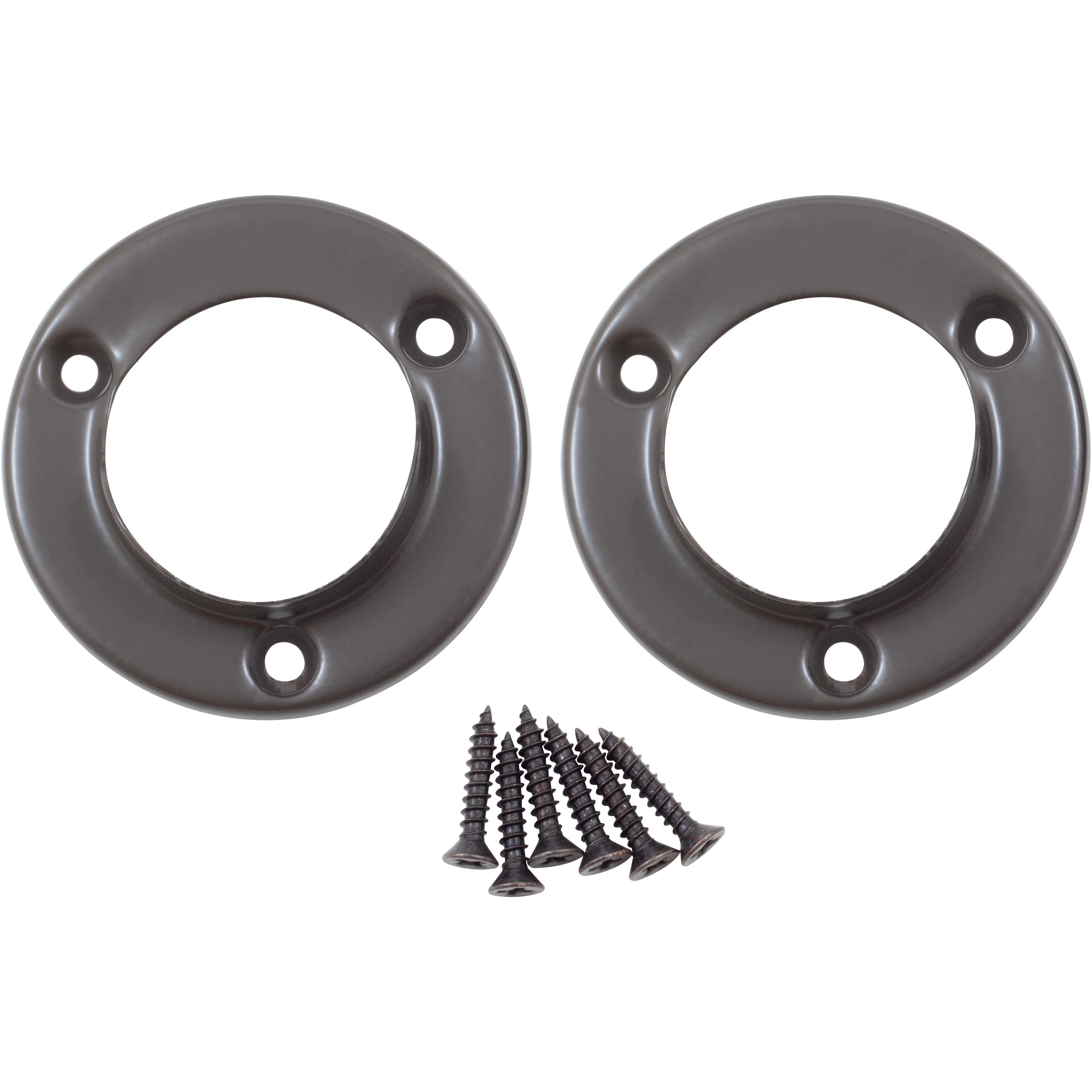 Stone Harbor Hardware Pole Sockets, Fits Poles up to 1-3/8" Diameter, Dark Bronze