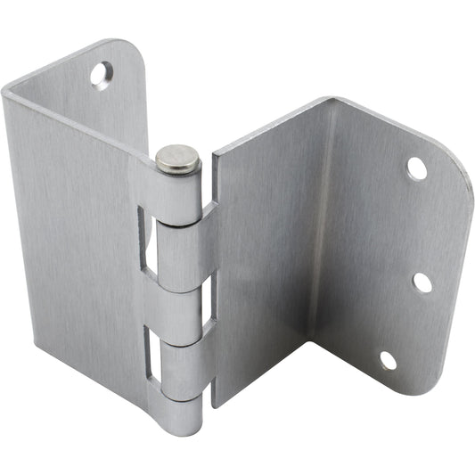 Stone Harbor Hardware Swing Clear Offset Hinge, 3-1/2 Inches, 5/8" Radius Corner, Fits Doors 1-3/8" to 1-3/4" Thick, 1-Pack, Satin Chrome